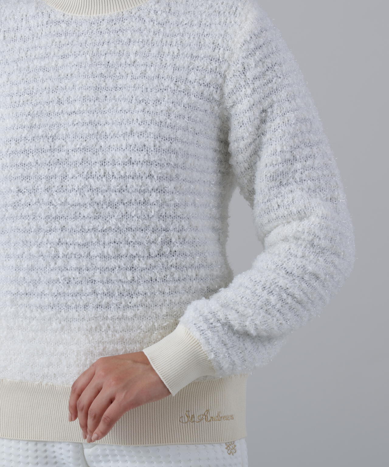 ファンシークルーネックニットプルオーバー (WOMENS) | St ANDREWS