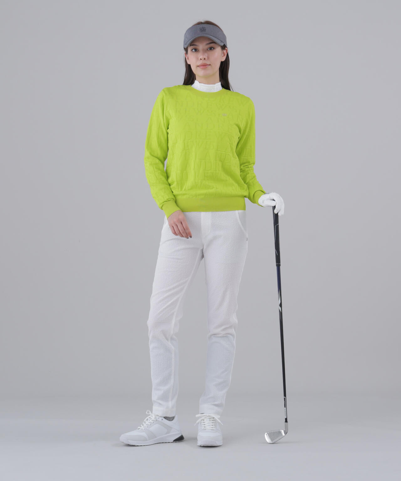 ダブルロゴジャガードクルーネックニットプルオーバー (WOMENS)