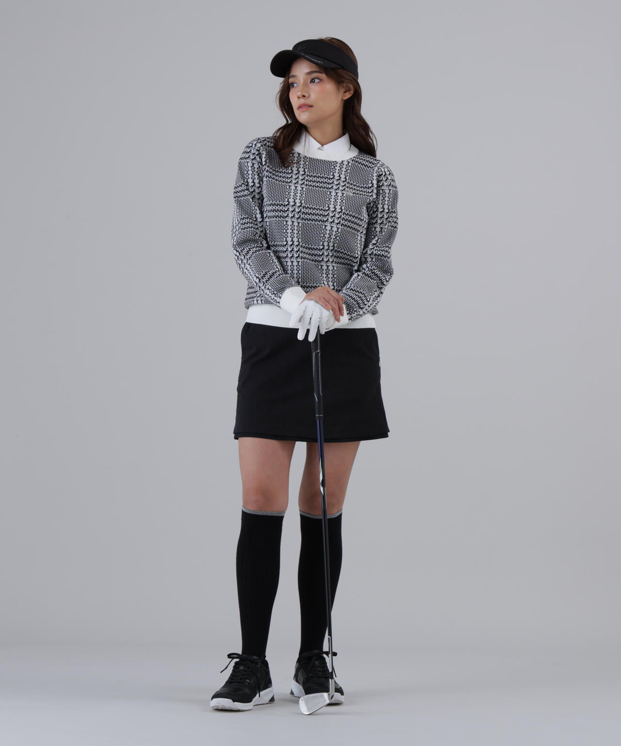 14Gホースビットチェックジャガードプルオーバーニット (WOMENS)