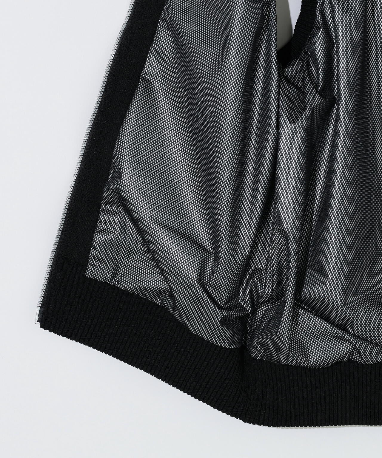 タフタ×ニットジップアップベスト (WOMENS)