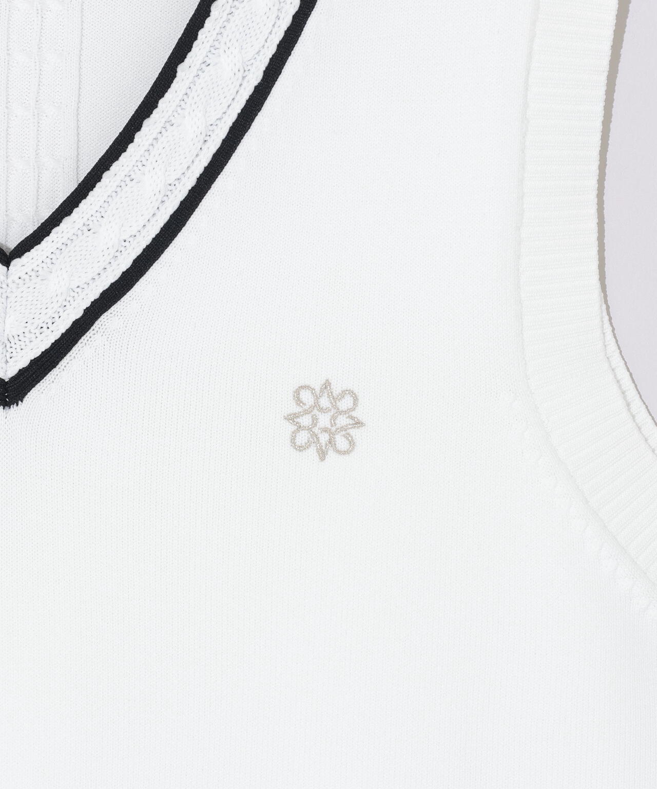 12G天竺Vネックニットベスト (WOMENS)