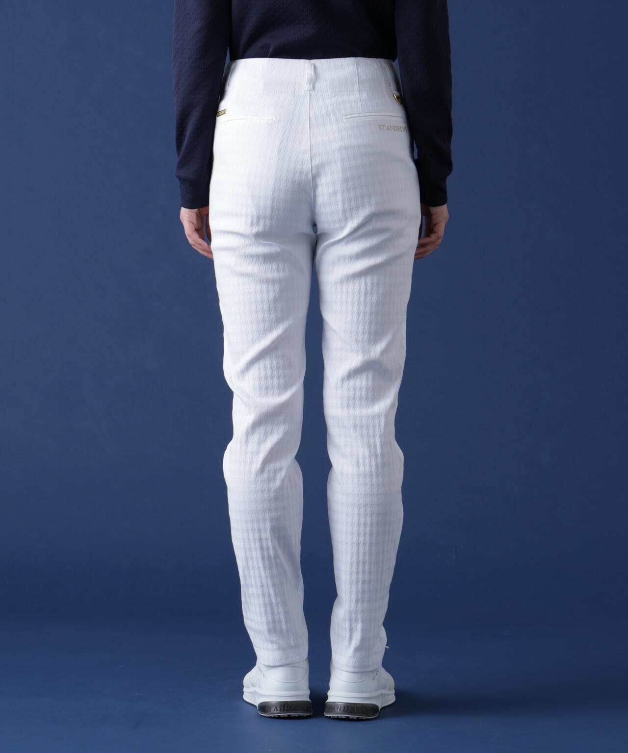 THE OLD COURSE][ストレッチ] 千鳥ジャガードパンツ (WOMENS) | ST