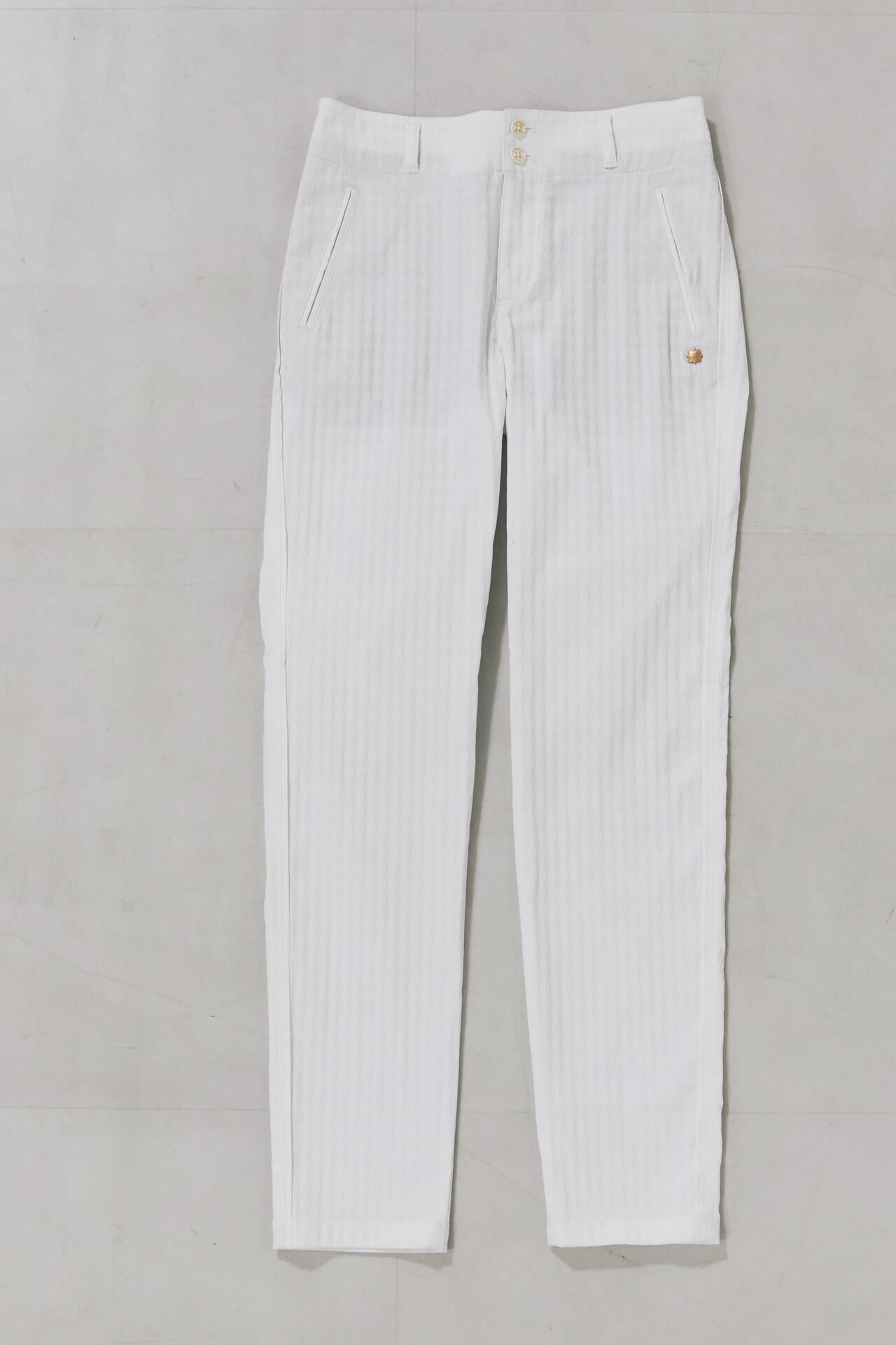 【St ANDREWS】春夏 ランダムロゴ ストレッチパンツ M オンランストイア限定先行販売］[ストレッチ] 千鳥ジャガードパンツ