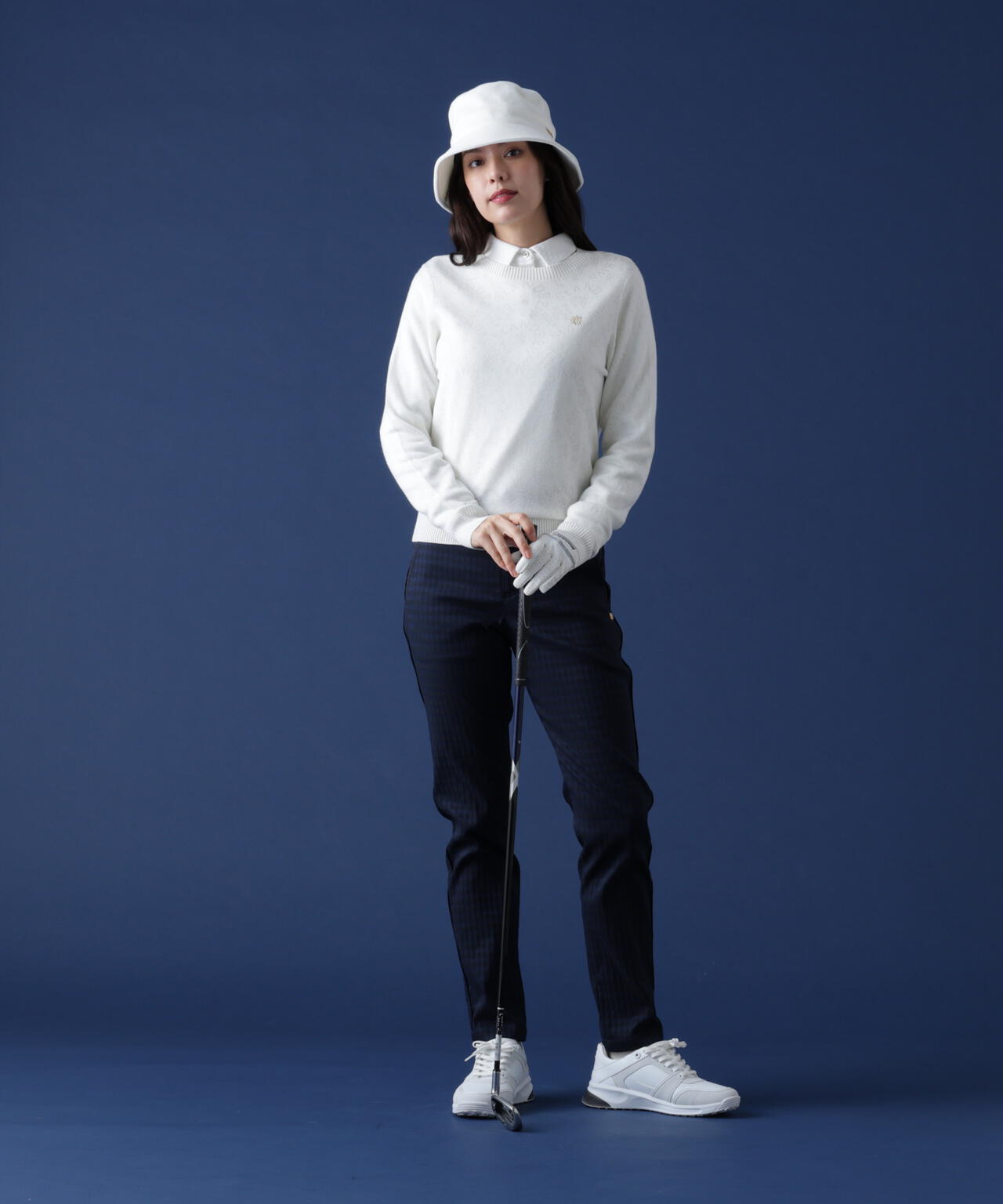 オンランストイア限定先行販売］[ストレッチ] 千鳥ジャガードパンツ