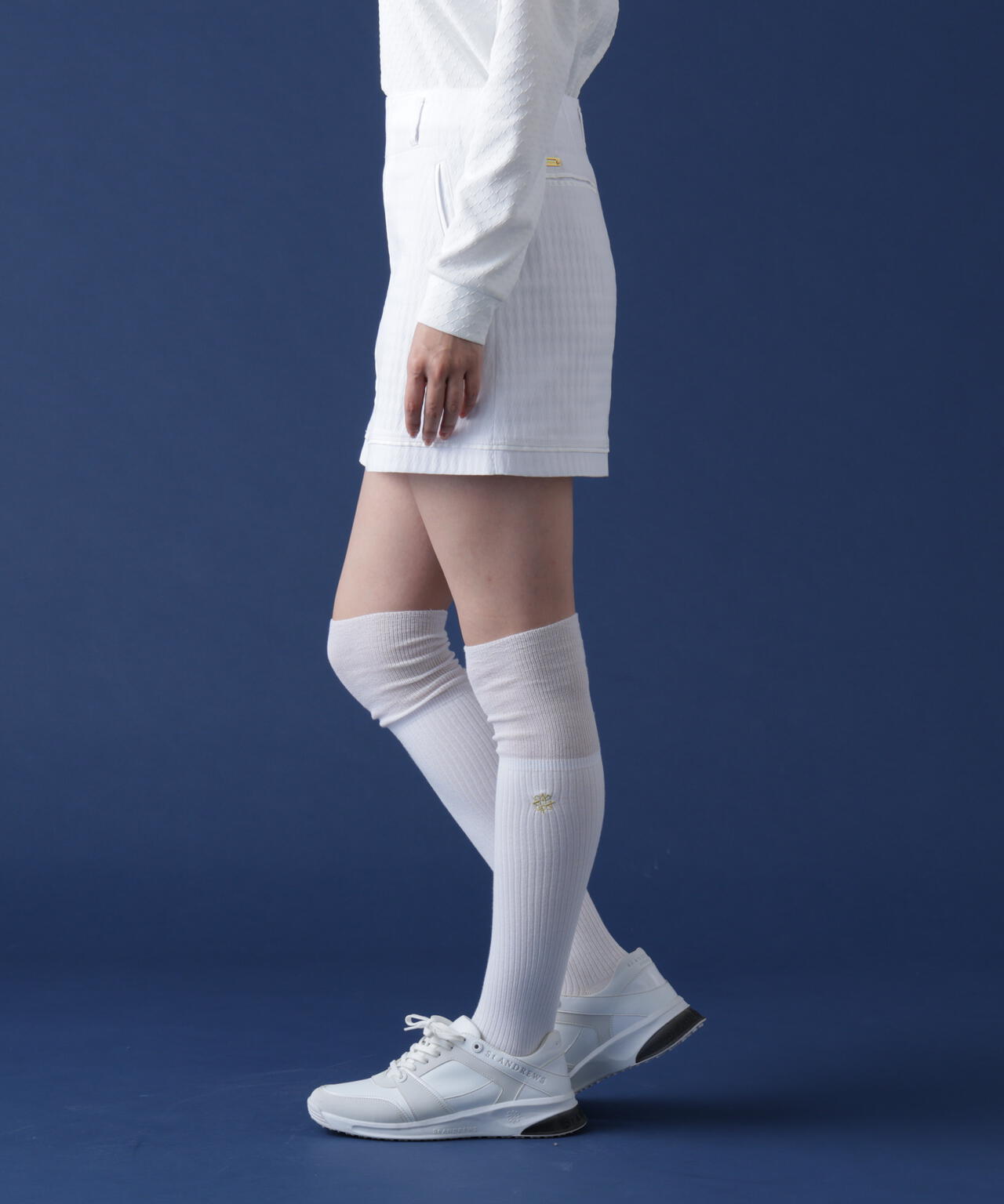 【未使用】st andrews ゴルフウェア　ミニ　スカート　ホワイト THE OLD COURSE][ストレッチ] 千鳥ジャガードスカート (WOMENS) | ST