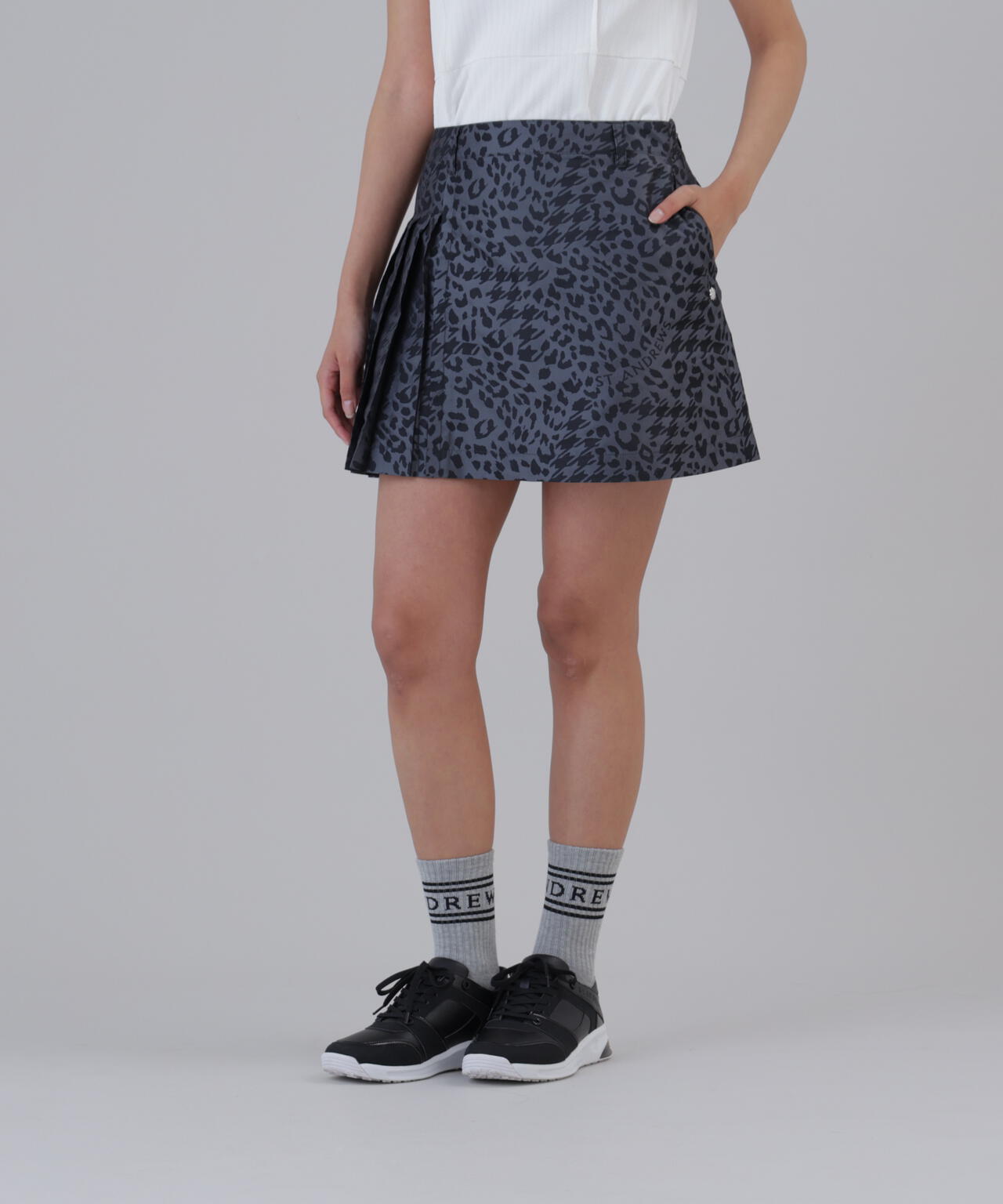 千鳥レオパードジャガードスカート (WOMENS) | St ANDREWS（セント