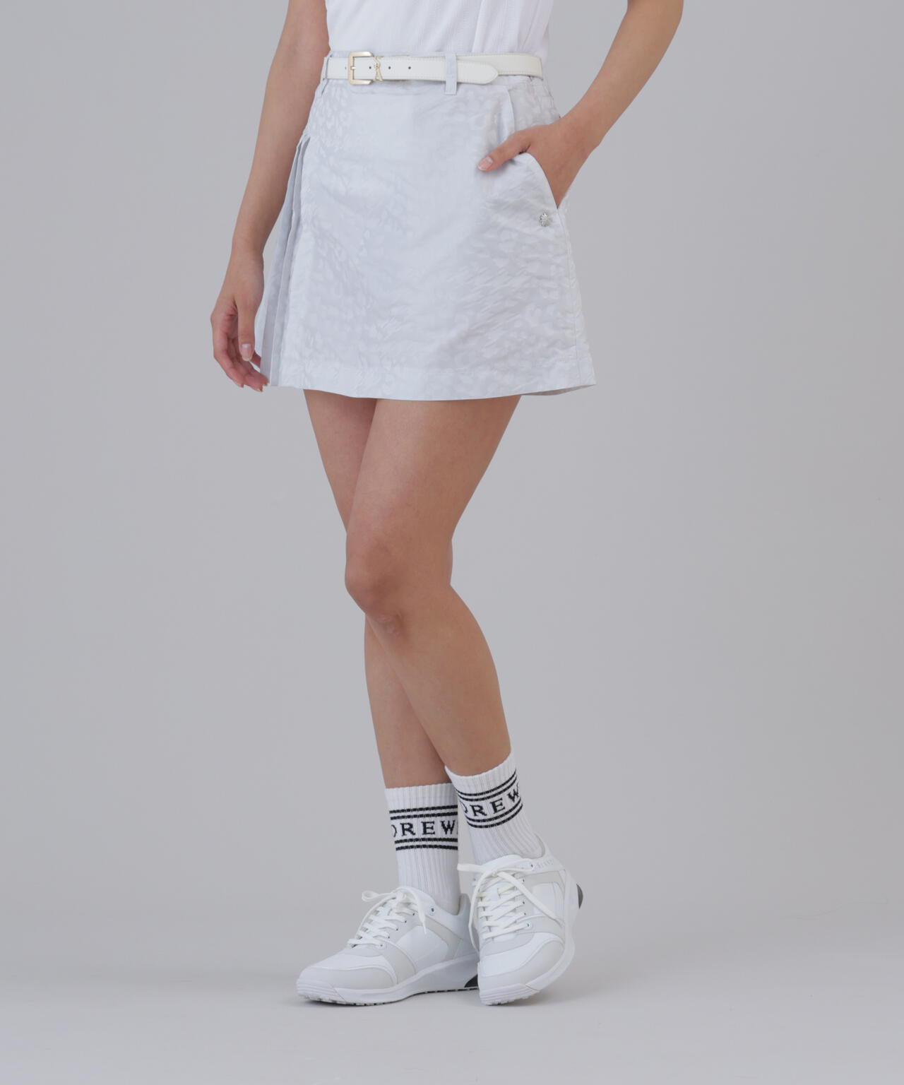 千鳥レオパードジャガードスカート (WOMENS) | St ANDREWS（セント