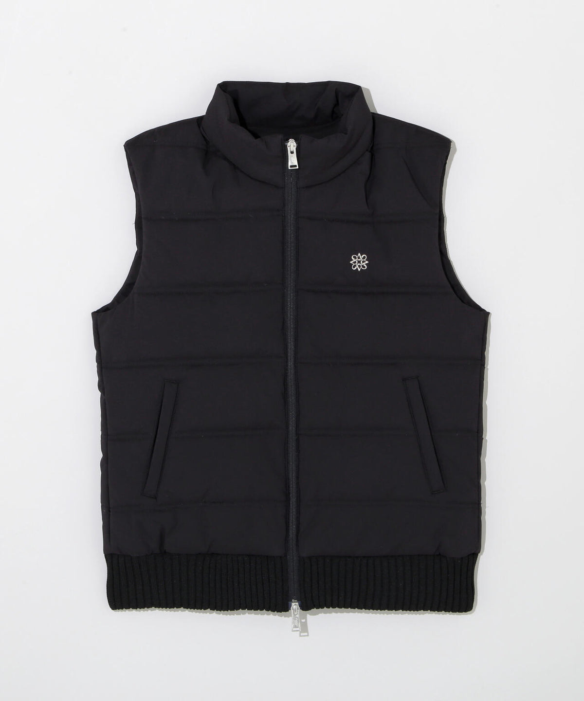 [防風・撥水] ストレッチドットドビー中綿フルジップベスト (WOMENS)
