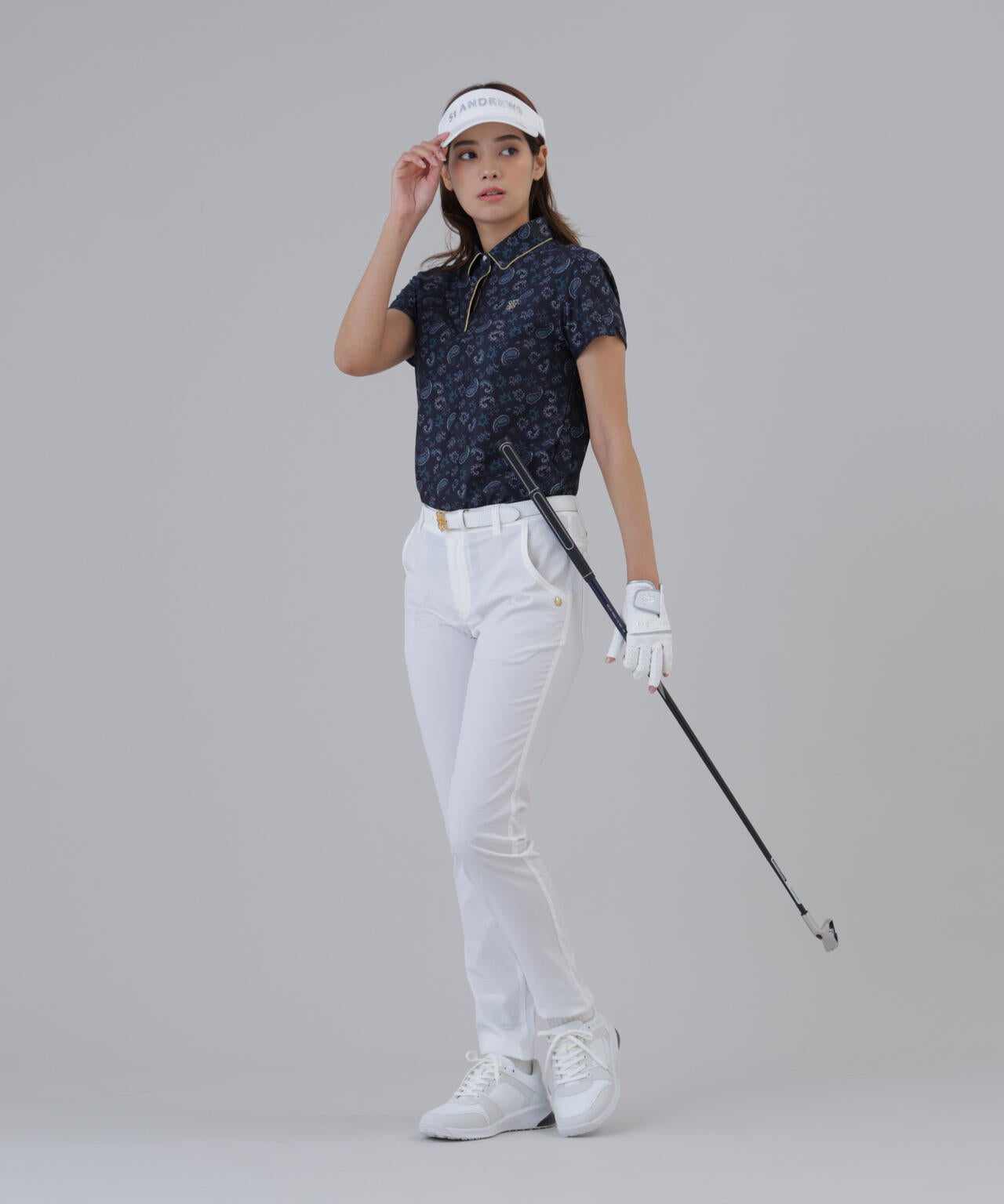 吸水速乾】ケルトリーフプリント半袖シャツ (WOMENS) | ST ANDREWS