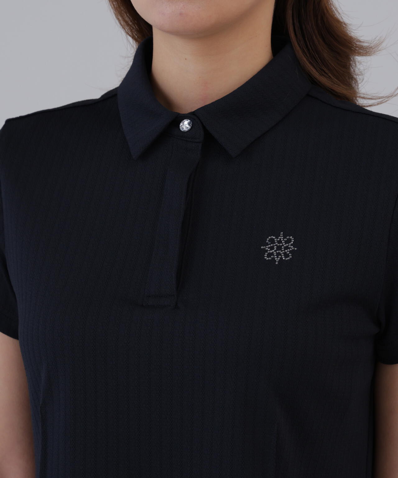 セントアンドリュース　襟付きカットソーRサイズ【未使用タグ付き】 サッカー調ジャガード半袖シャツ (WOMENS) | St ANDREWS（セント
