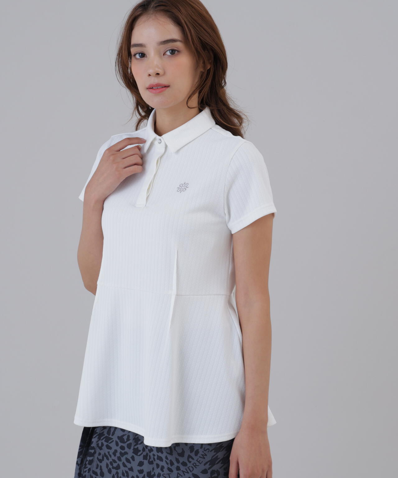 サッカー調ジャガード半袖シャツ (WOMENS) | St ANDREWS（セント
