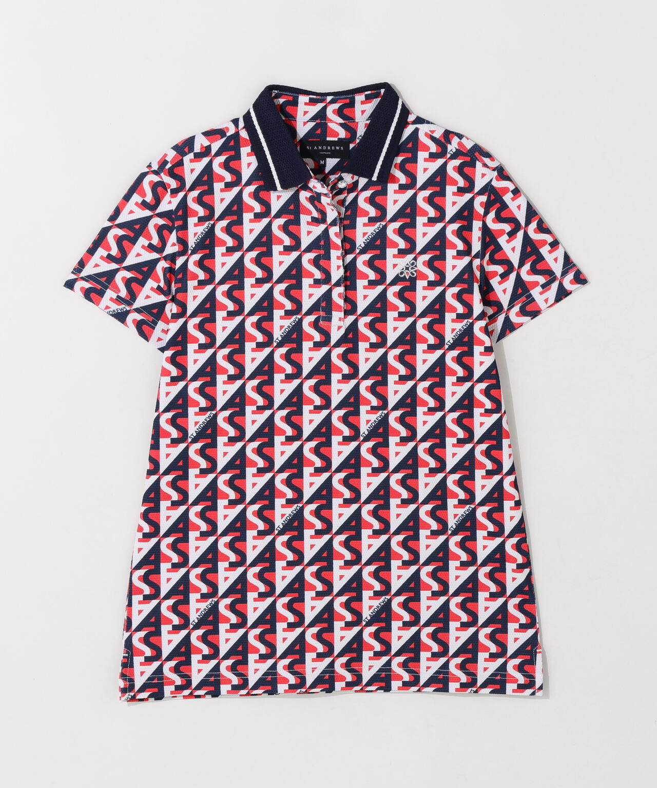 吸水速乾】【UVカット】SAラインプリント半袖シャツ (WOMENS) | St