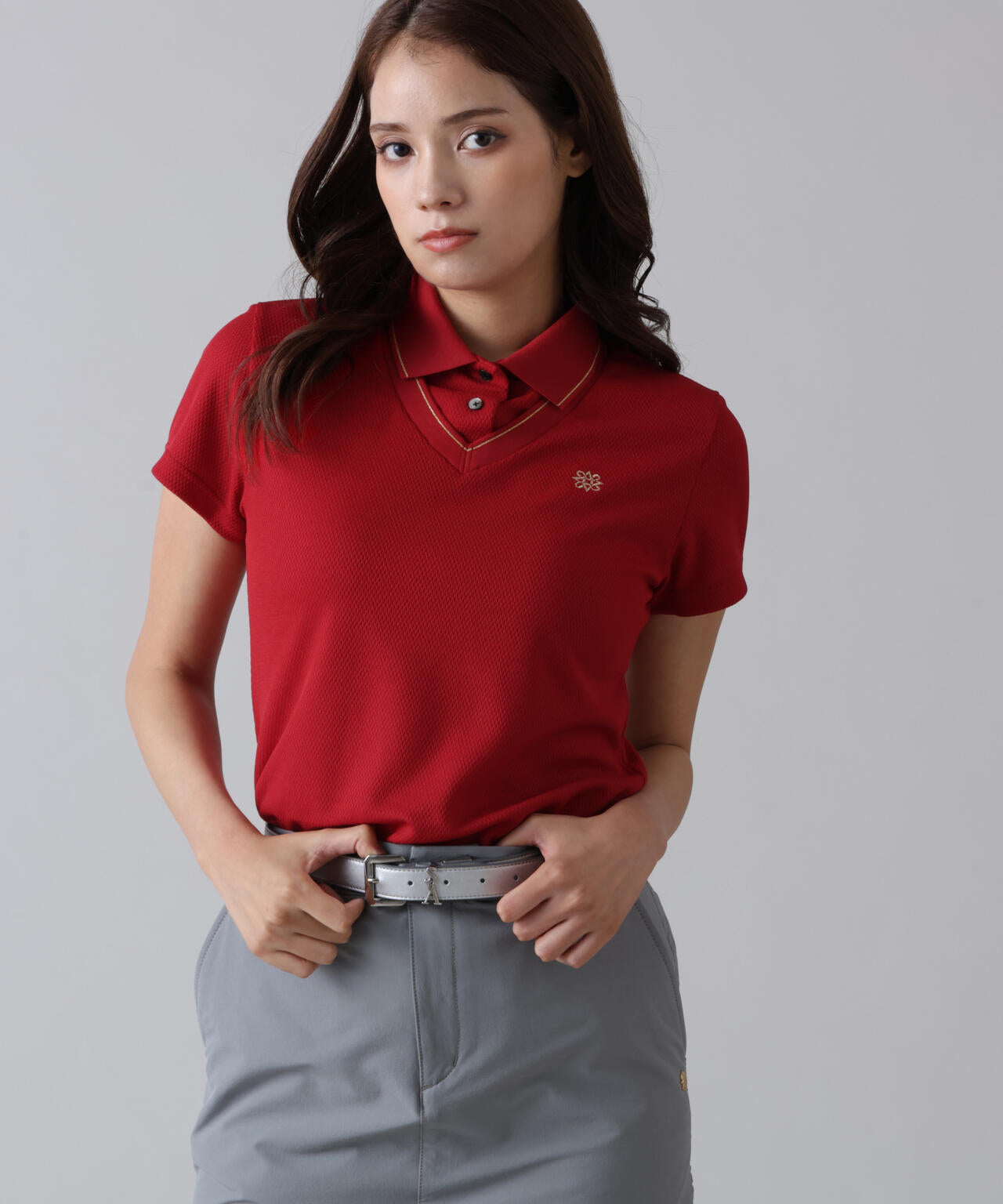 吸水速乾] ハニカム鹿の子半袖ポロシャツ (WOMENS) | St ANDREWS