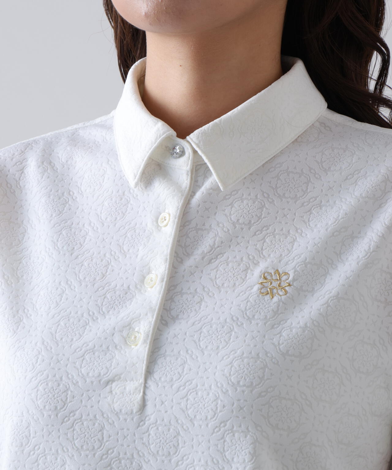 ケルトアラベスクジャガード半袖シャツ (WOMENS) | St ANDREWS（セント