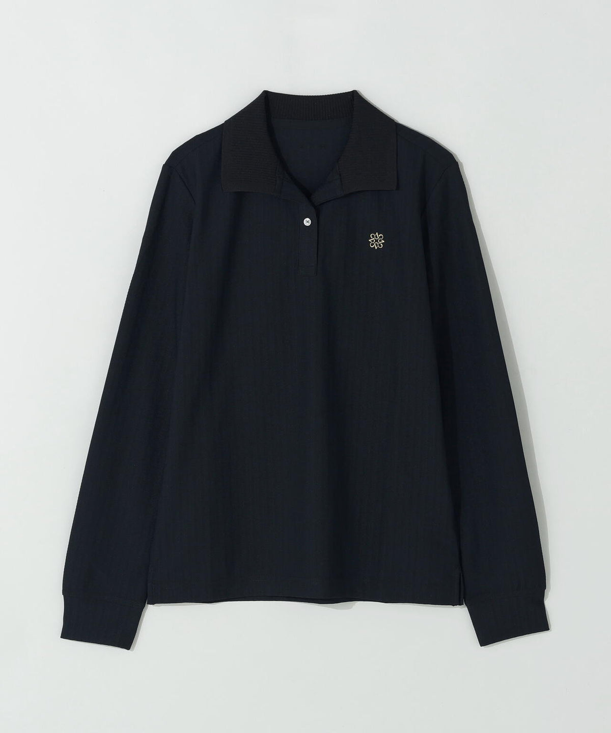 [吸水速乾・UVカット] サッカー調ジャガード長袖スキッパーシャツ (WOMENS)