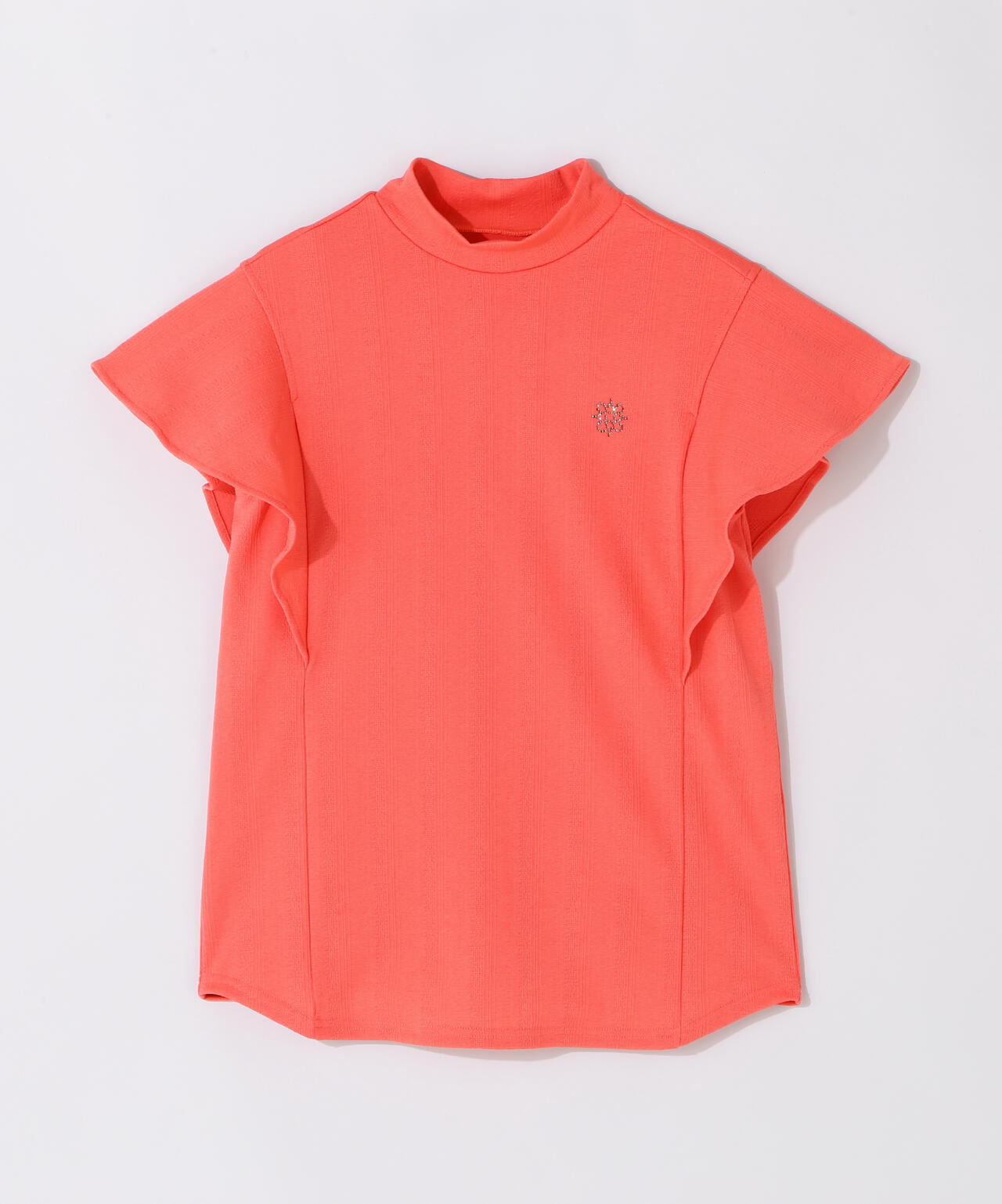 タックジャガード半袖ハイネックカットソー (WOMENS)