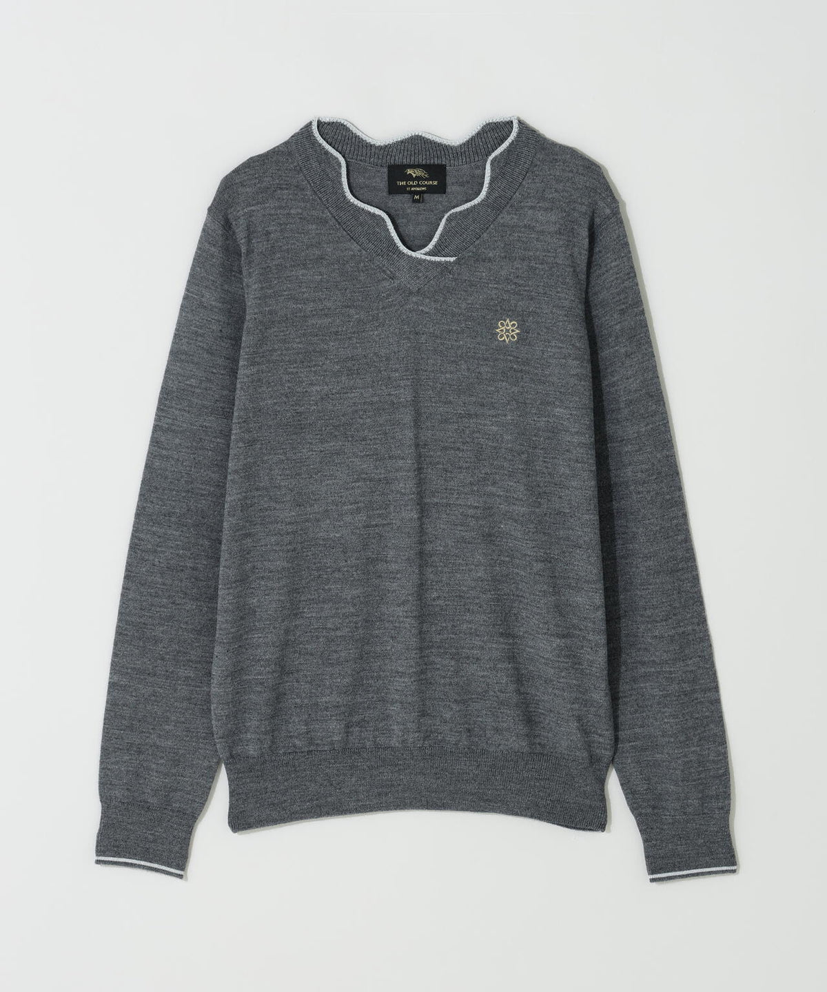 12G天竺Vネックニットプルオーバー (WOMENS)