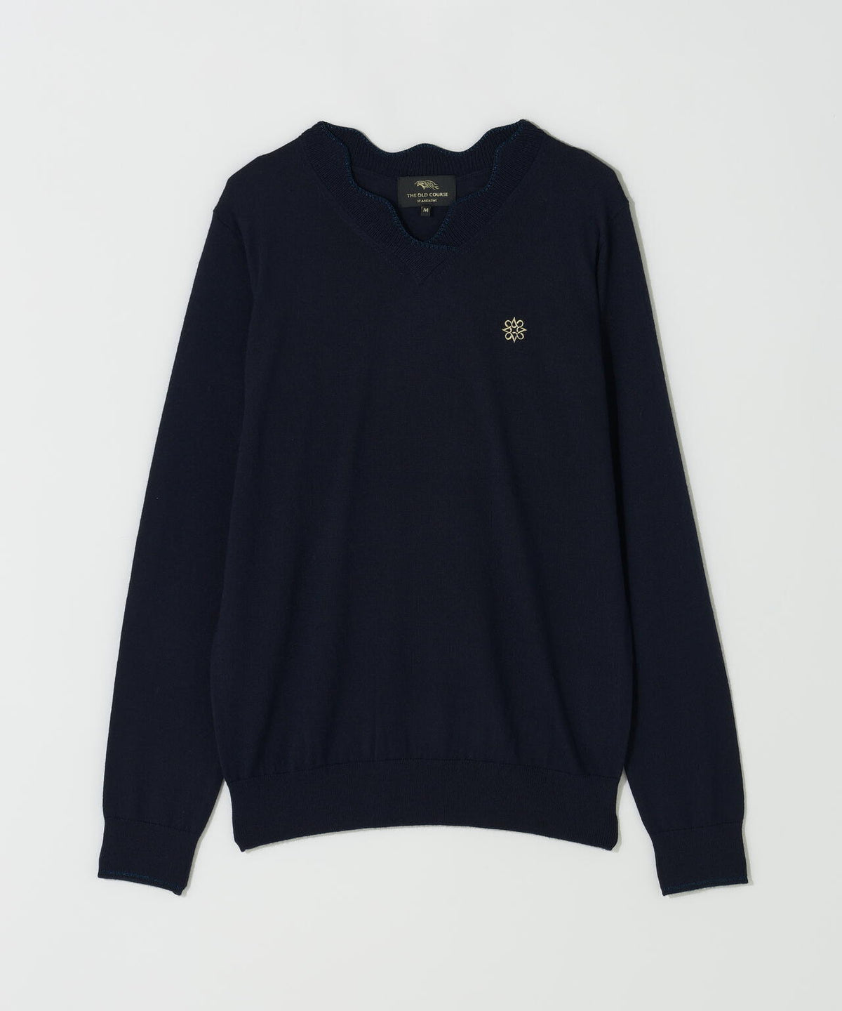 12G天竺Vネックニットプルオーバー (WOMENS)