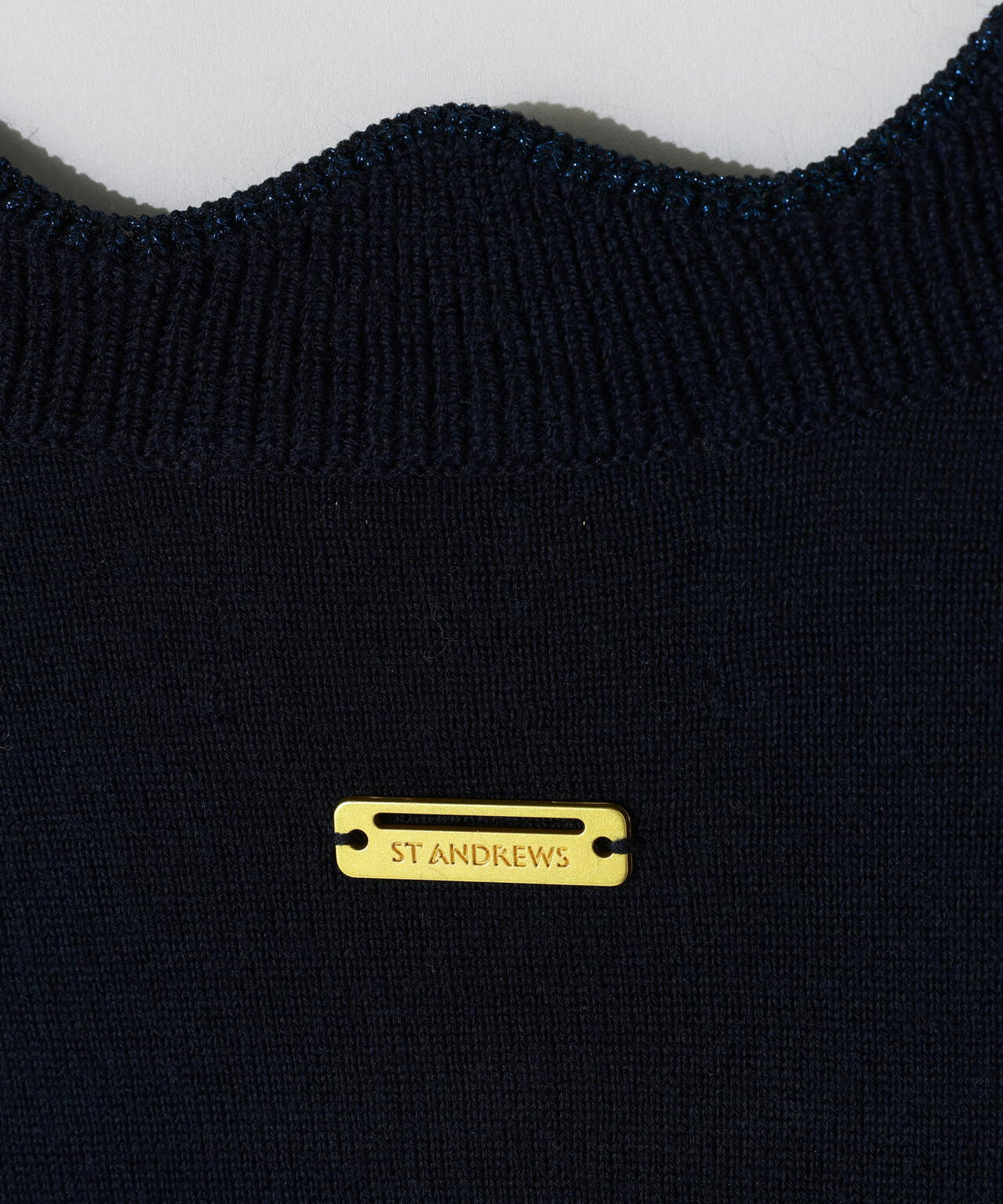 12G天竺Vネックニットプルオーバー (WOMENS)