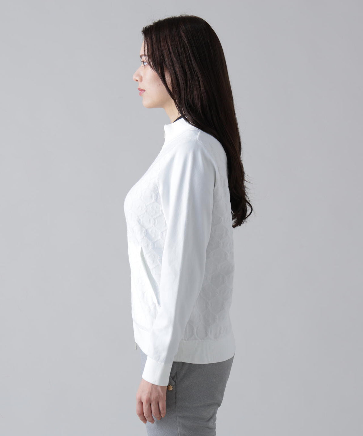 14GSTケーブルジャガードニットブルゾン (WOMENS)