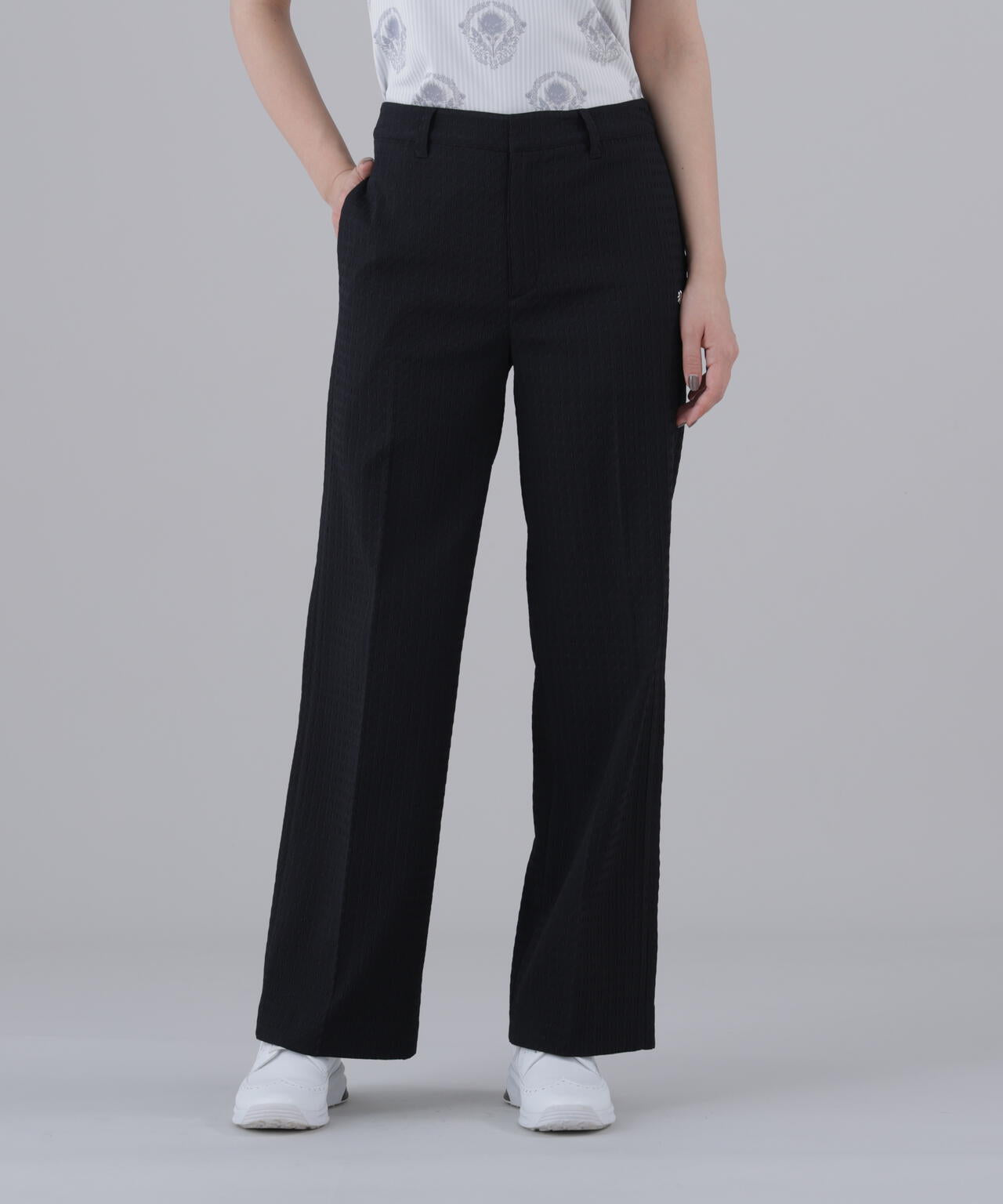 【ストレッチ】ふくれジャガードパンツ (WOMENS)