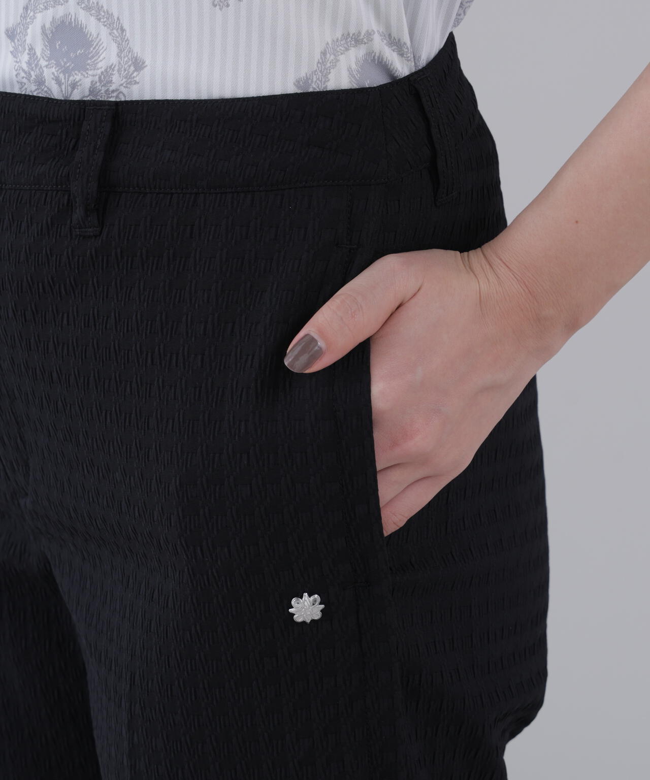 【ストレッチ】ふくれジャガードパンツ (WOMENS)