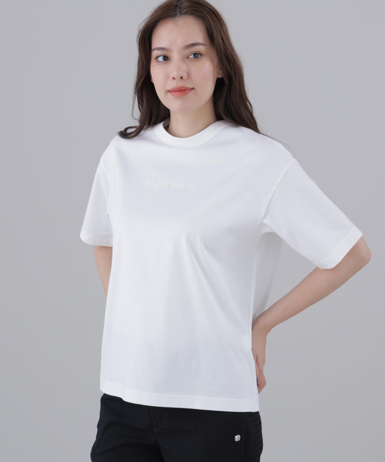プレーティング天竺半袖Tシャツ (WOMENS)