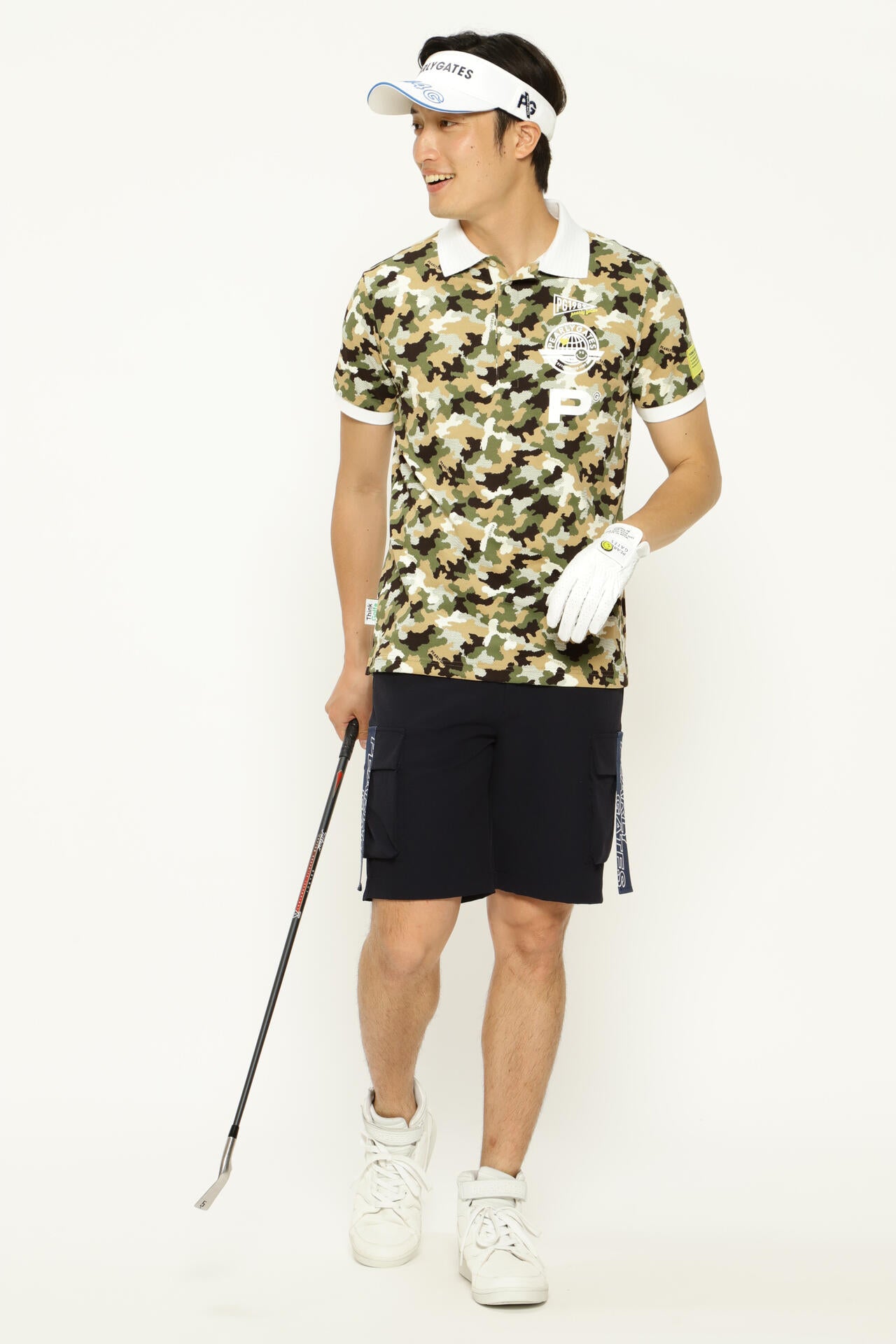 ディライト半袖ポロシャツ ＜Think Golf COLLECTION / カモ柄＞