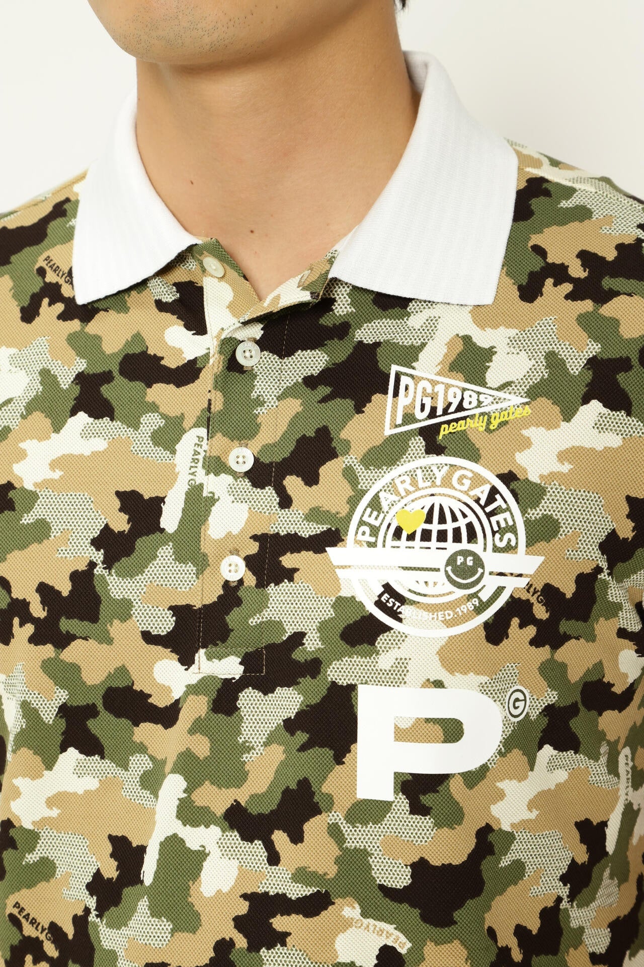 ディライト半袖ポロシャツ ＜Think Golf COLLECTION / カモ柄＞
