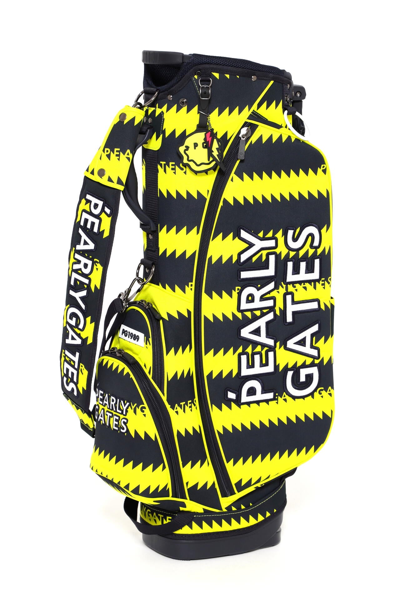 スタンド式 キャディバッグ ＜ギザギザボーダー柄＞ (46インチ対応) (UNISEX)　