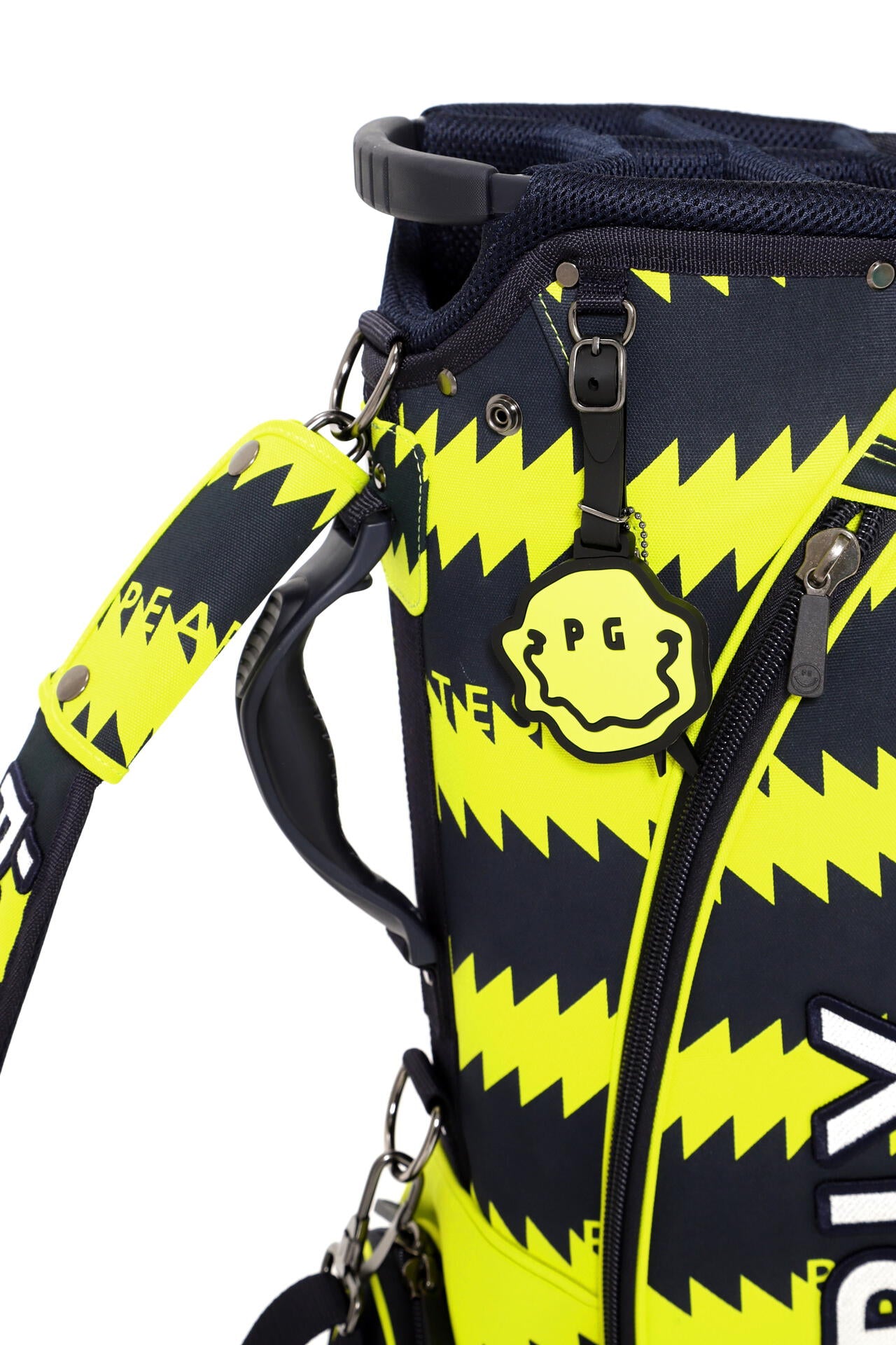 スタンド式 キャディバッグ ＜ギザギザボーダー柄＞ (46インチ対応) (UNISEX)　