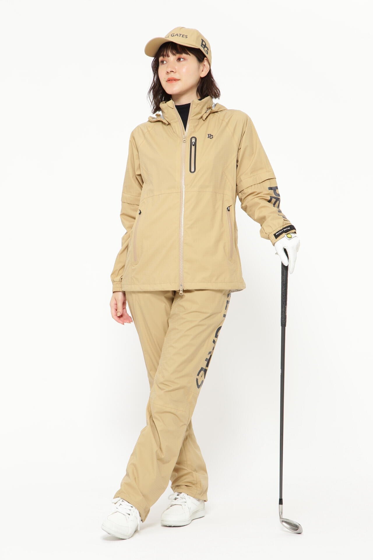 エコユース ナイロンストレッチ チドリドビー レインブルゾン (LADIES