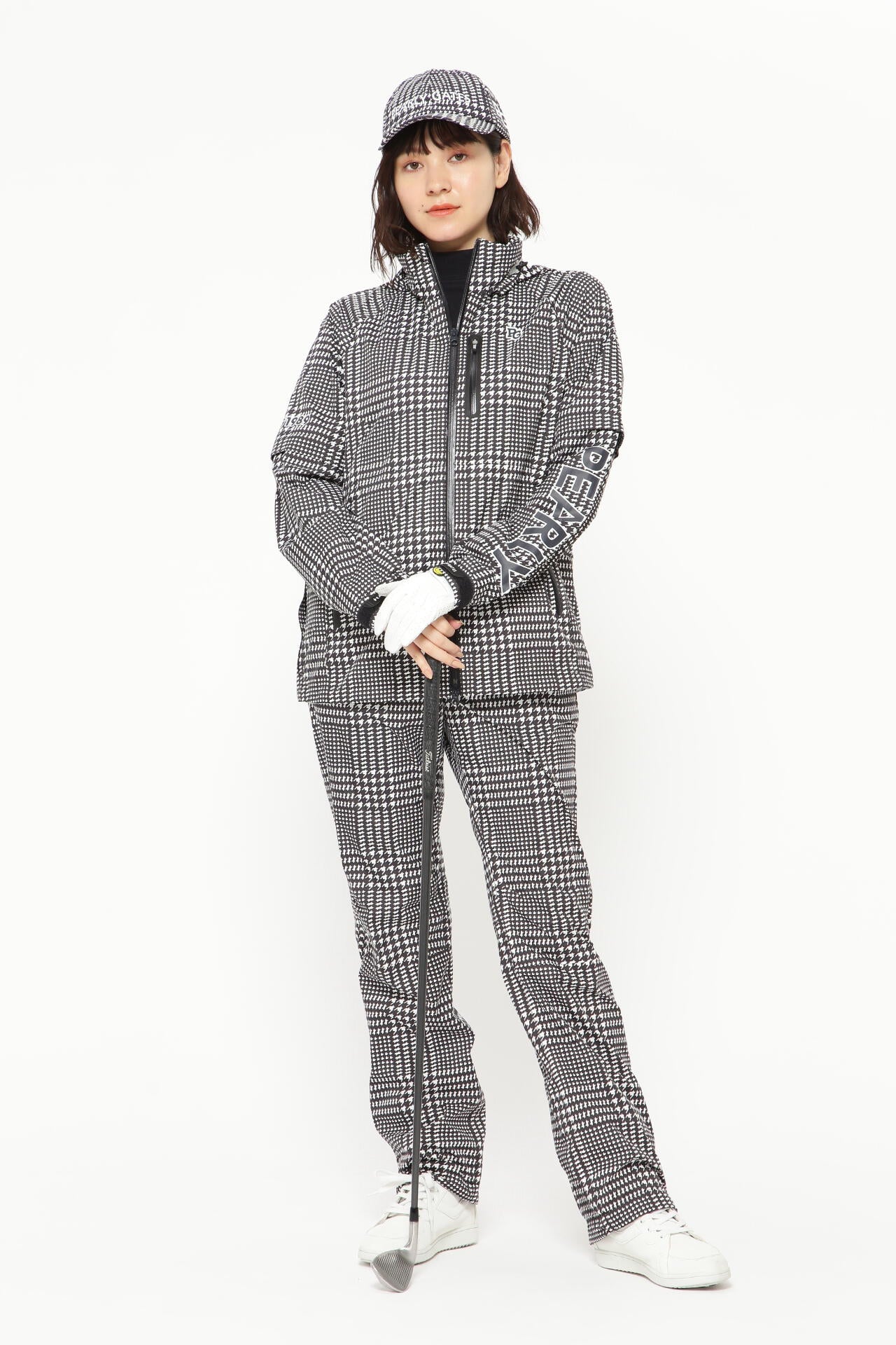 エコユース ナイロンストレッチ チドリドビー レインパンツ＜千鳥柄