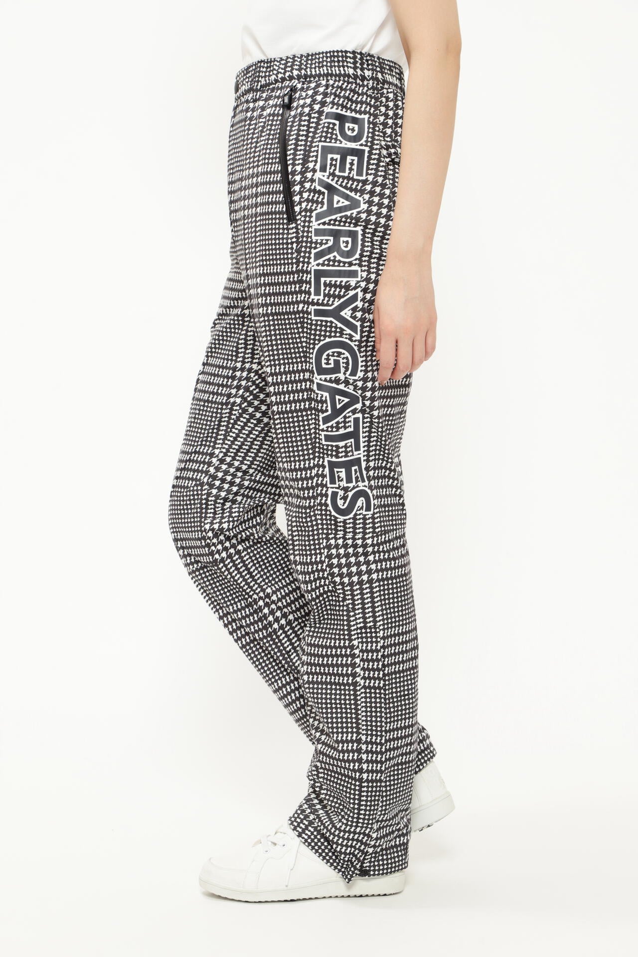 エコユース ナイロンストレッチ チドリドビー レインパンツ＜千鳥柄