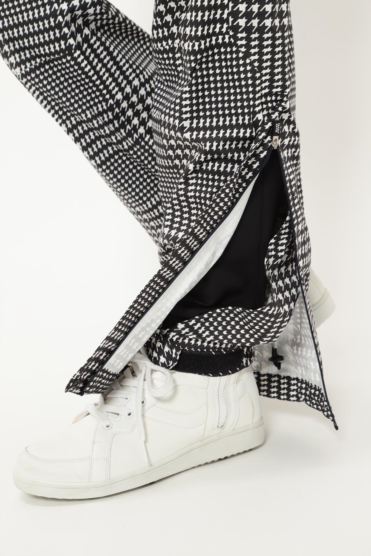 エコユース ナイロンストレッチ チドリドビー レインパンツ＜千鳥柄