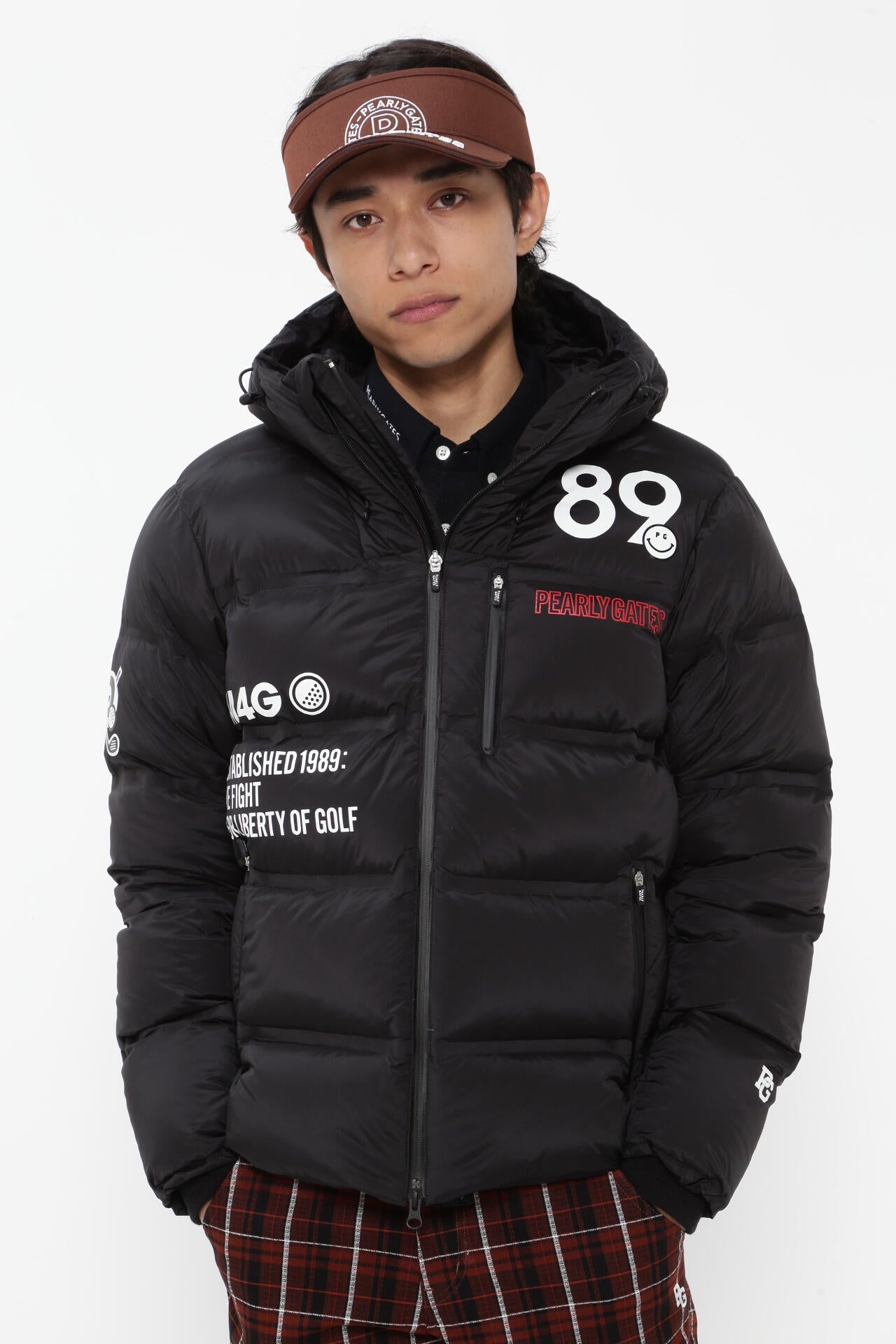 パーリーゲイツ　中綿ブラックフーディ オンライン限定アイテム】【北海道別注】ストレッチタフタ 中綿ダウン