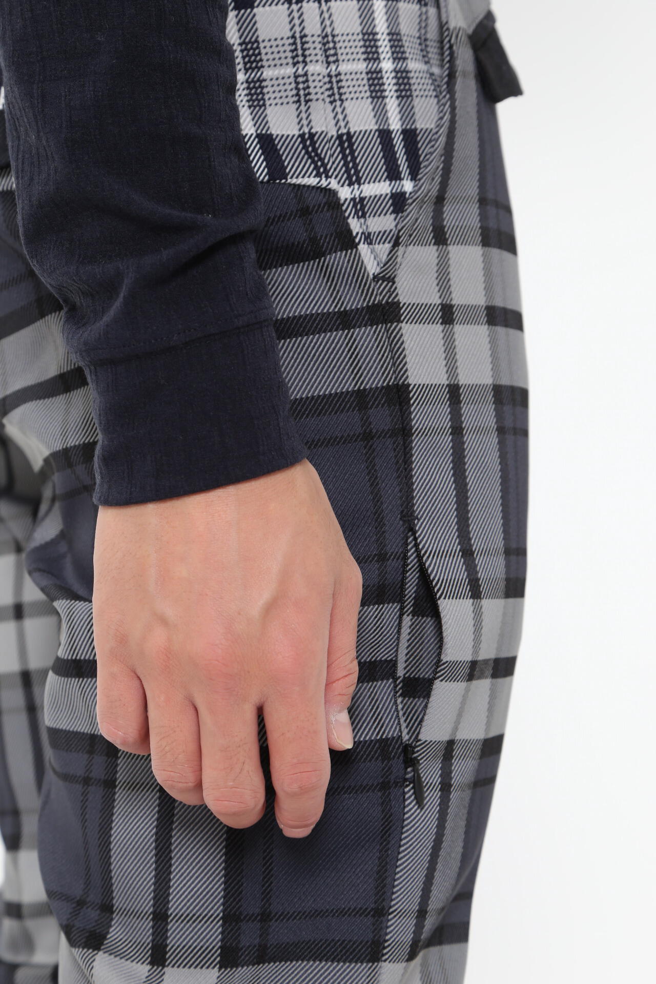 マルチチェック柄 ポリエステルストレッチチェック 5ポケットパンツ ＜マルチチェック＞