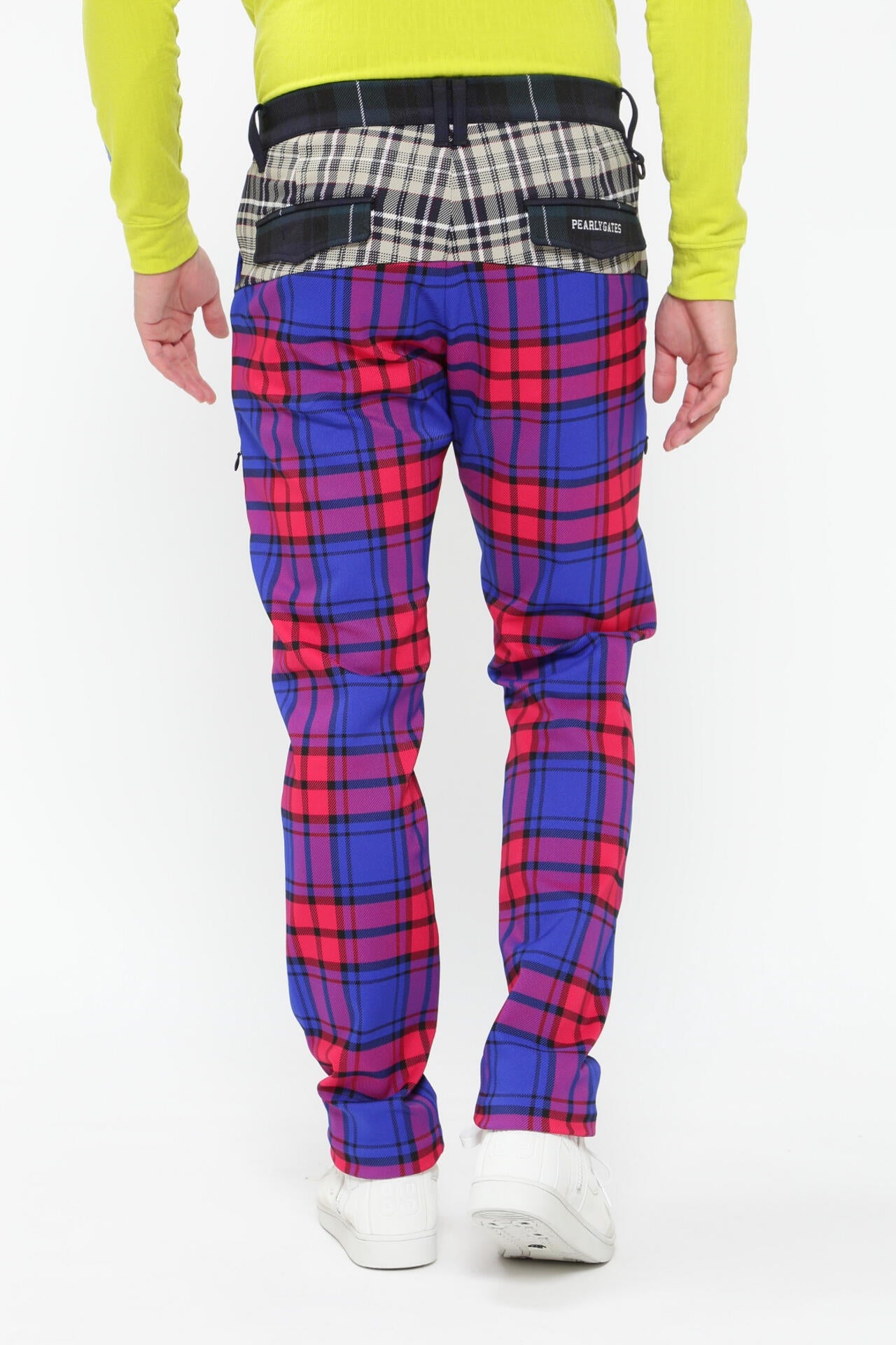 マルチチェック柄 ポリエステルストレッチチェック 5ポケットパンツ ＜マルチチェック＞