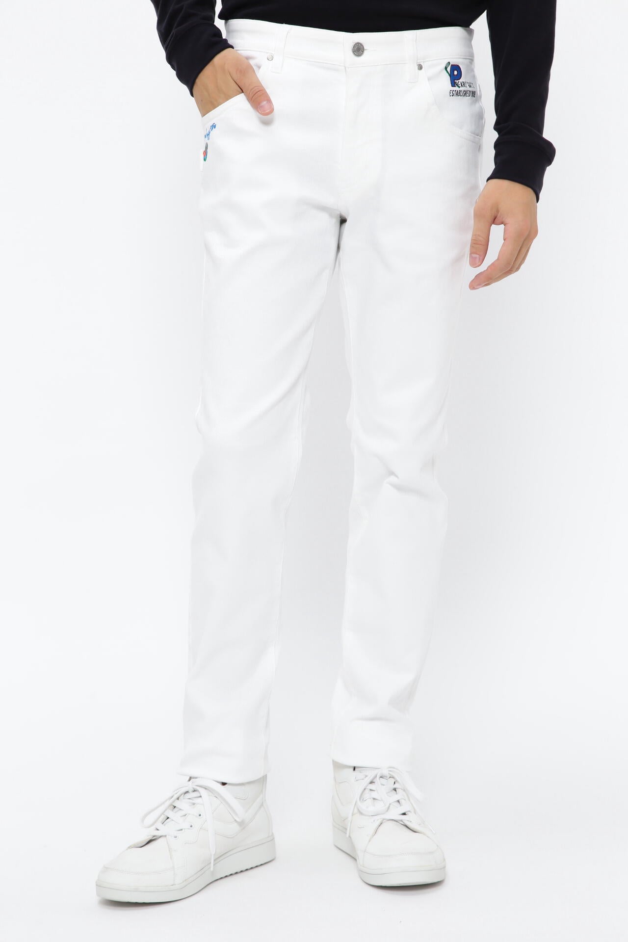 コットンストレッチツイル 表ピーチ裏起毛 5ポケットパンツ | PEARLY