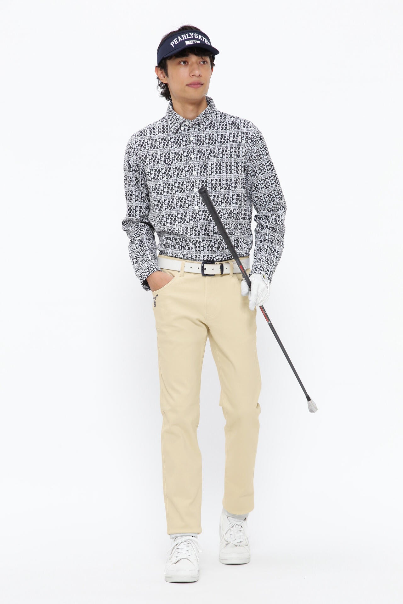 コットンストレッチツイル 表ピーチ 5ポケットパンツ | PEARLY GATES