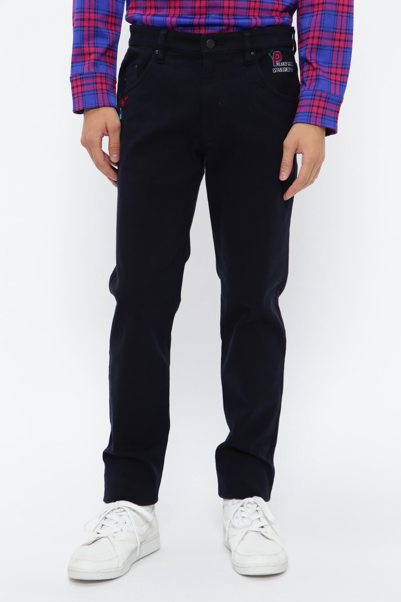 コットンストレッチツイル 表ピーチ裏起毛 5ポケットパンツ | PEARLY