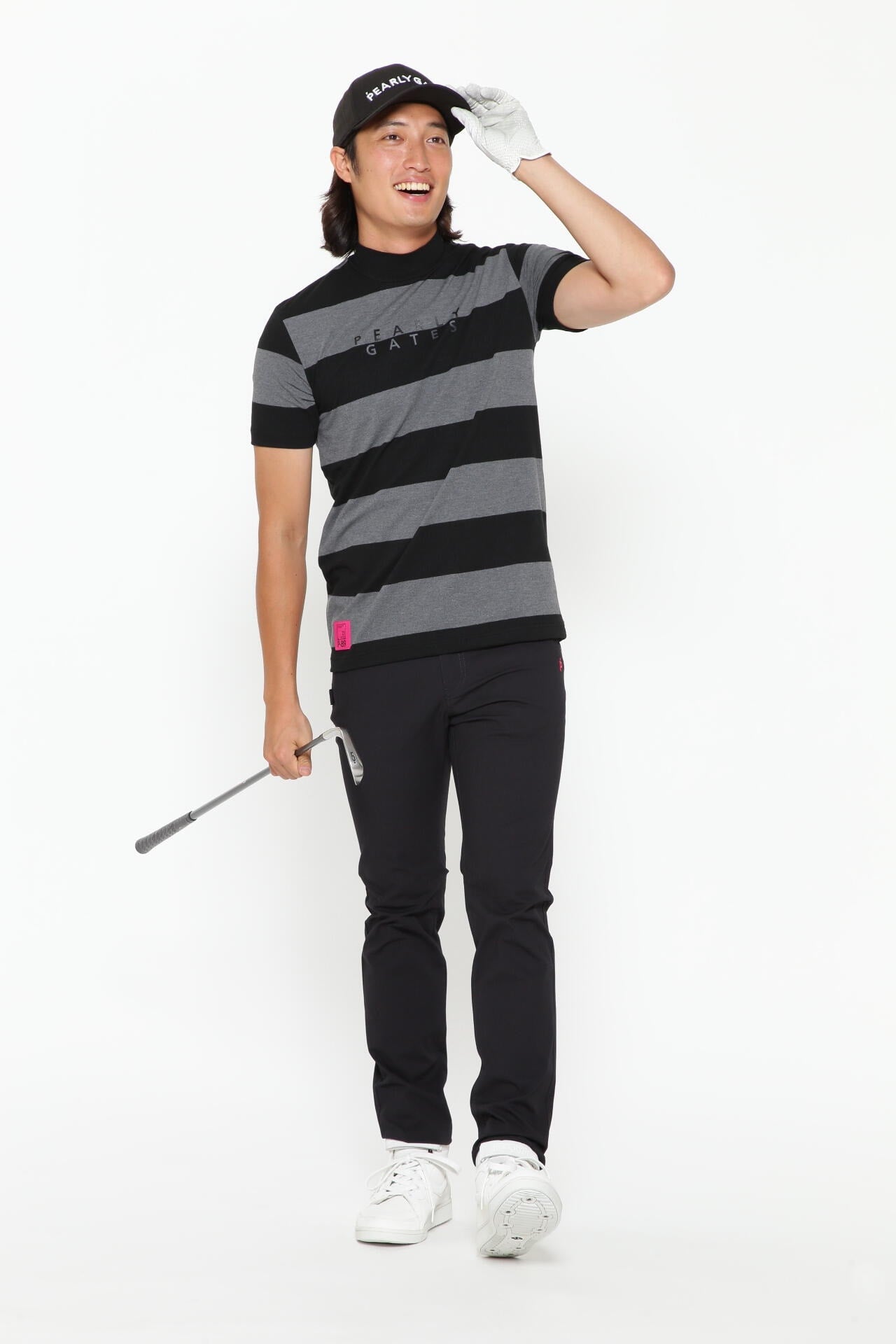 C/Pe ドライストレッチドビーカルゼ 5ポケットパンツ ＜Pink with BLACK＞