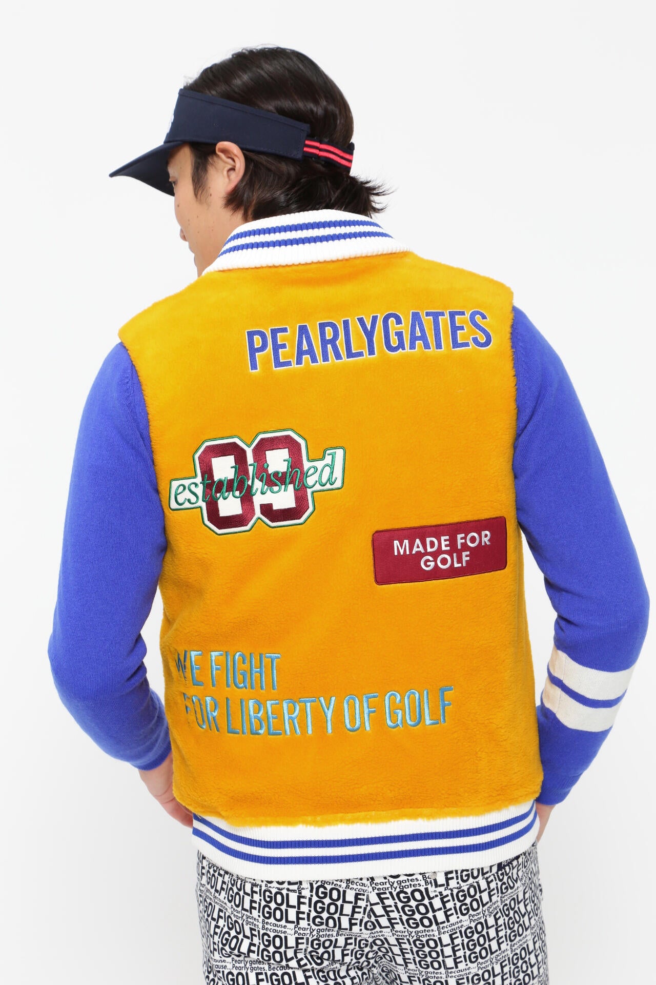 アクリルポリエステルボア フルジップベスト ＜カレッジロゴ