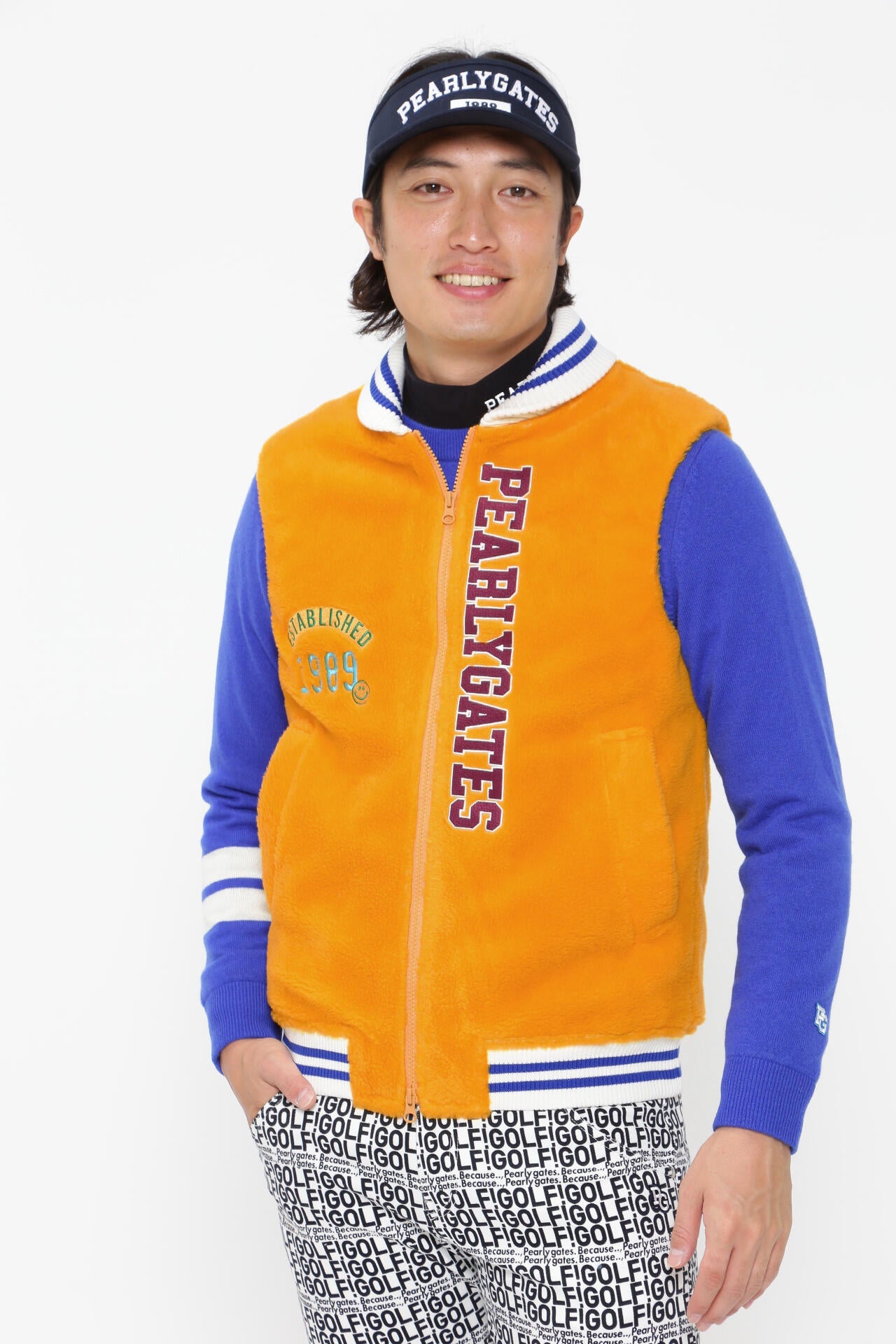 アクリルポリエステルボア フルジップベスト ＜カレッジロゴ