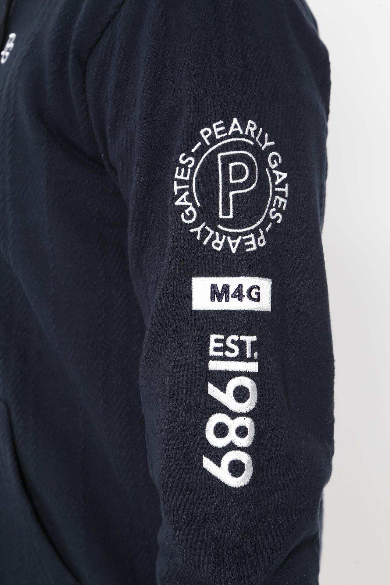 コットン裏毛ジャガード フルジップフーディジャケット ＜CHECK