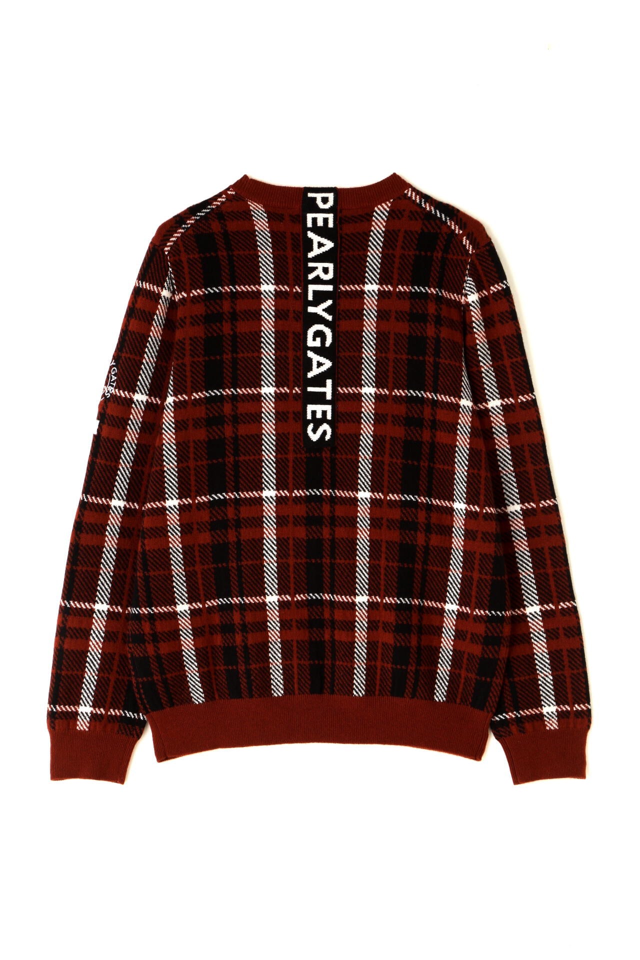 カシミア天竺 クルーネックニットプルオーバー ＜CHECKシリーズ