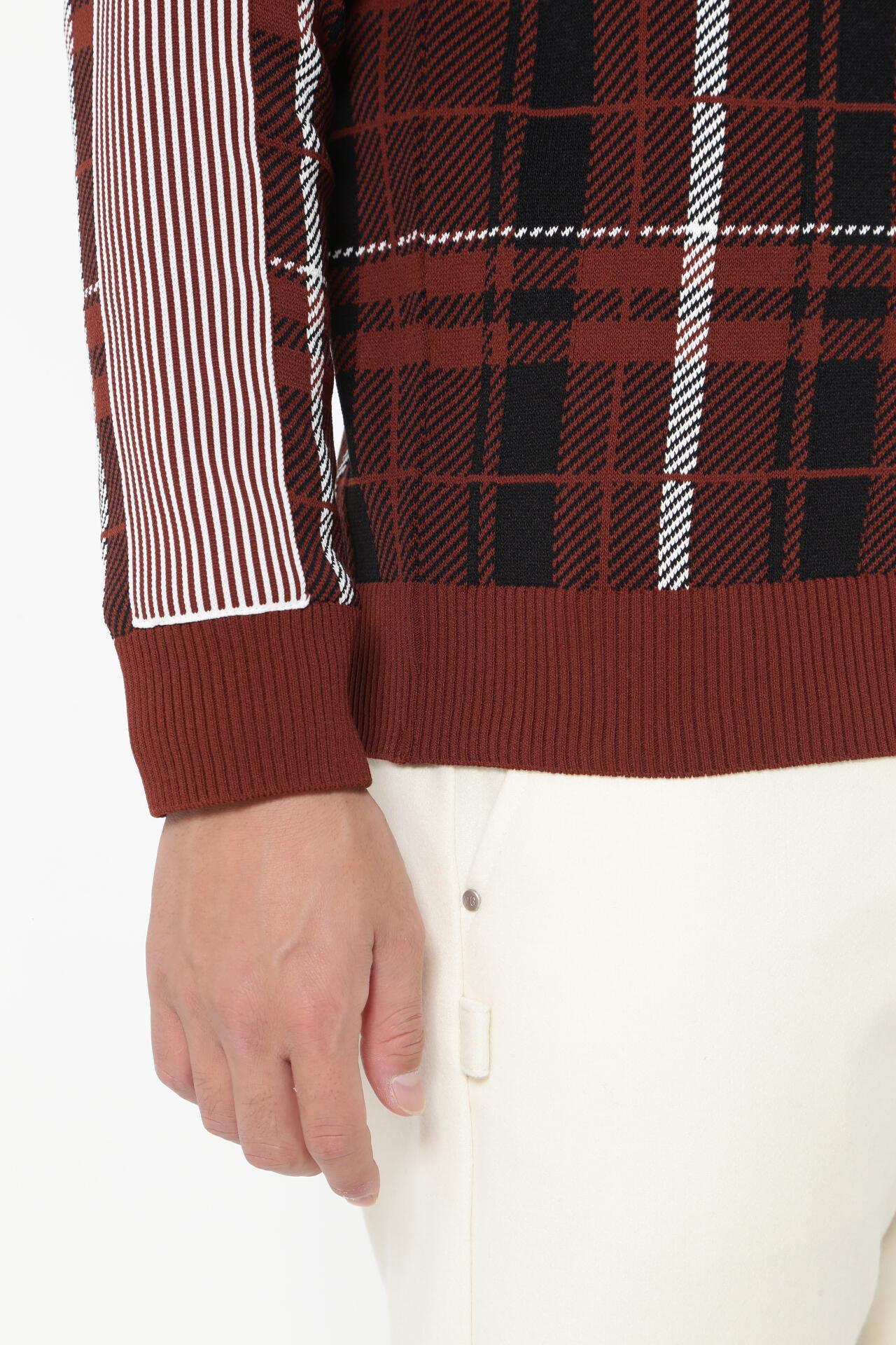 クルーネックニットプルオーバー ＜CHECKシリーズ＞ | PEARLY GATES