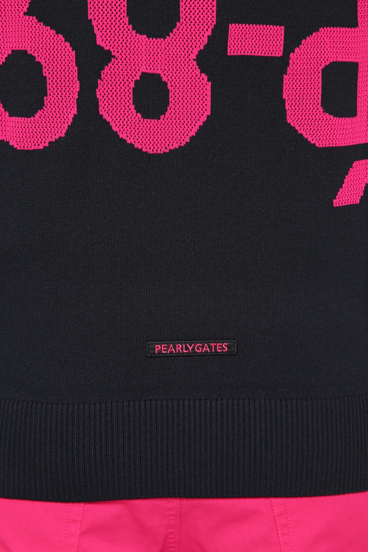 光栓50 Vネックニットベストプルオーバー ＜Pink with BLACK＞