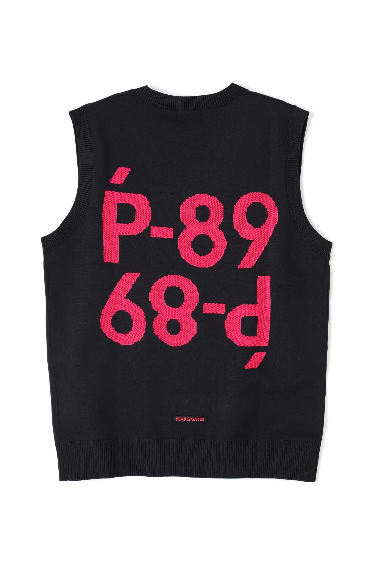 光栓50 Vネックニットベストプルオーバー ＜Pink with BLACK＞