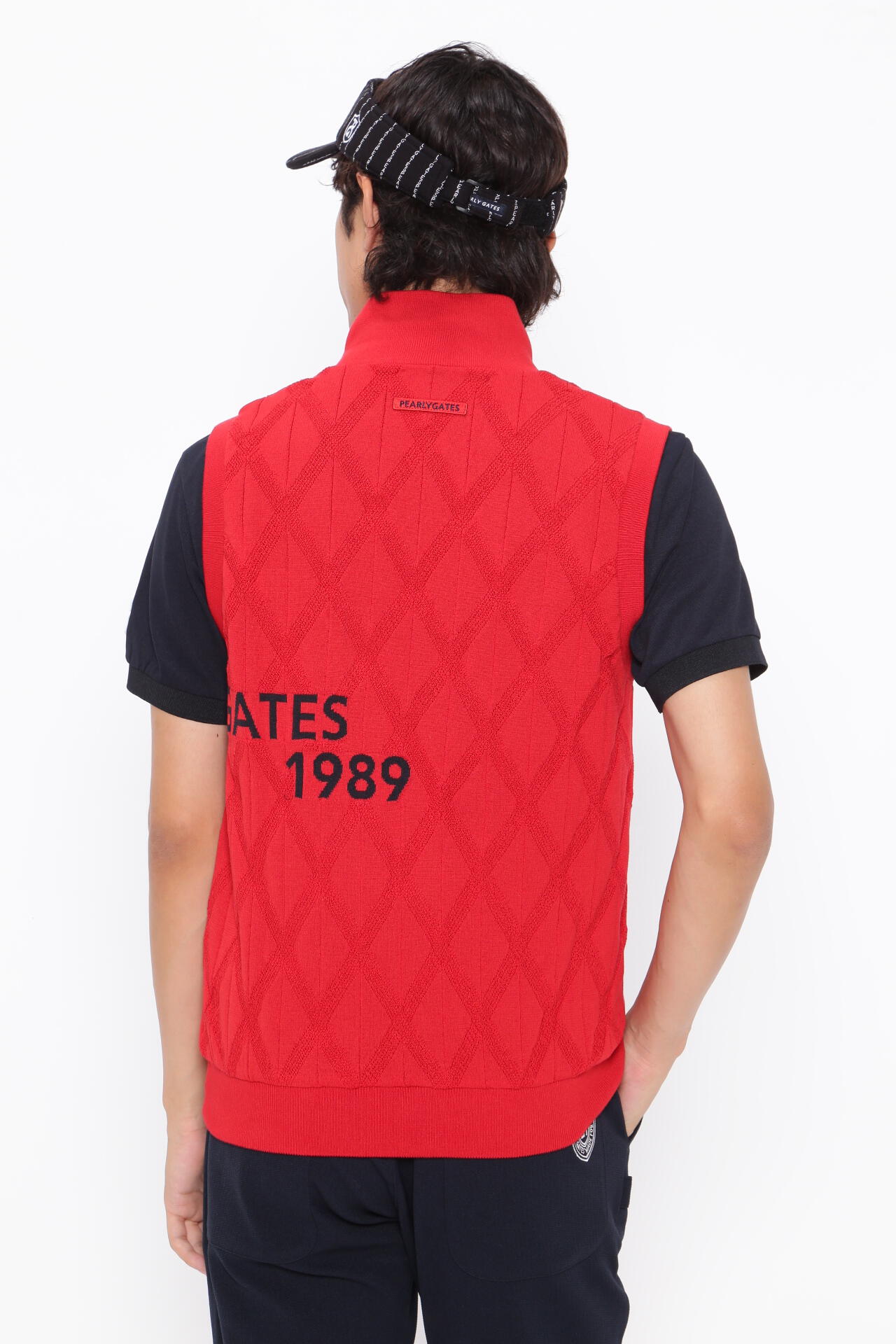 ジャガード リバーシブル フルジップニットベスト ＜NEWアーガイル